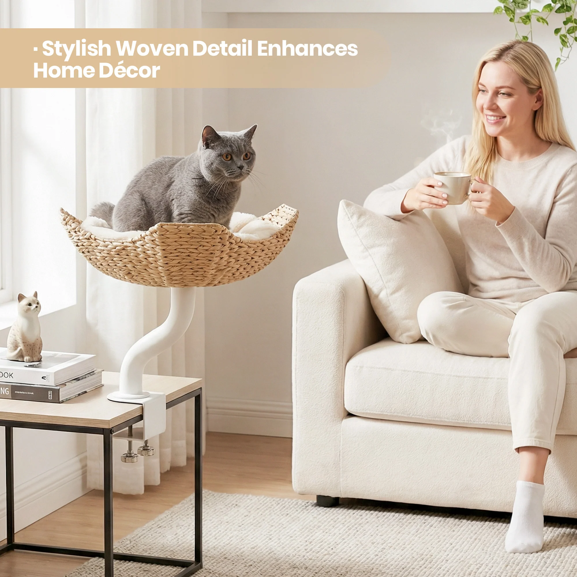 Woven Nest Desk Cat Bed