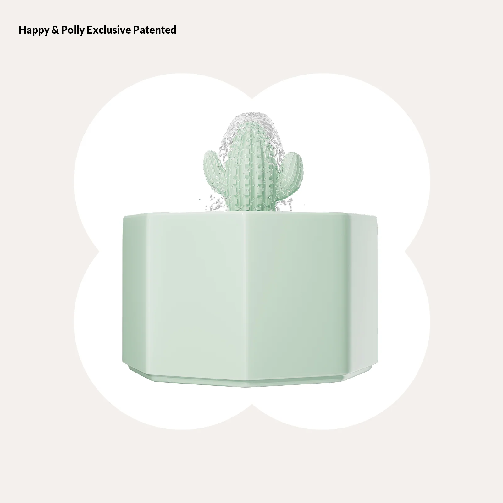 50oz/1.5L Cactus Style Cat Water Fountain