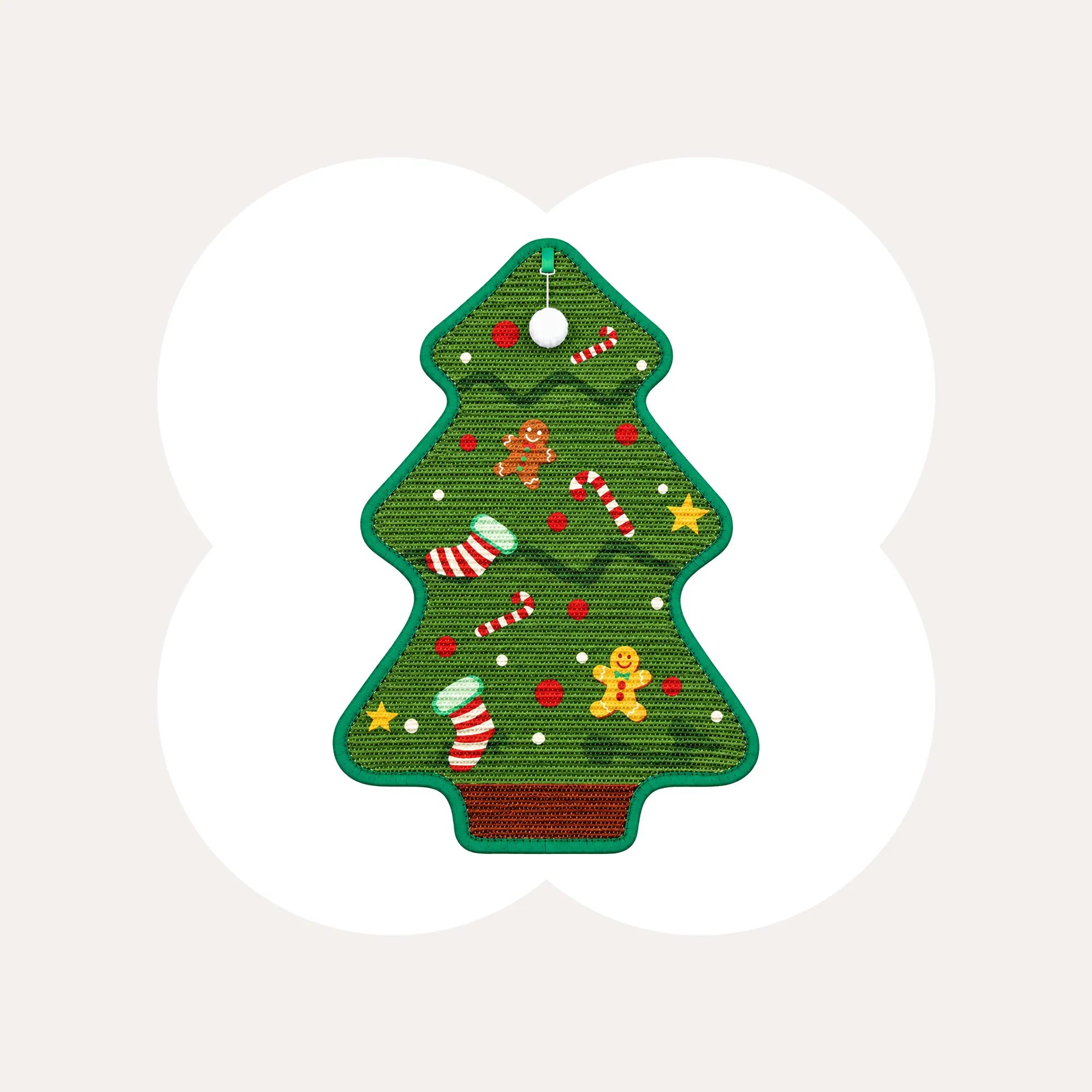 Robuste Weihnachtsbaum-Kratzmatte aus Sisal für Katzen