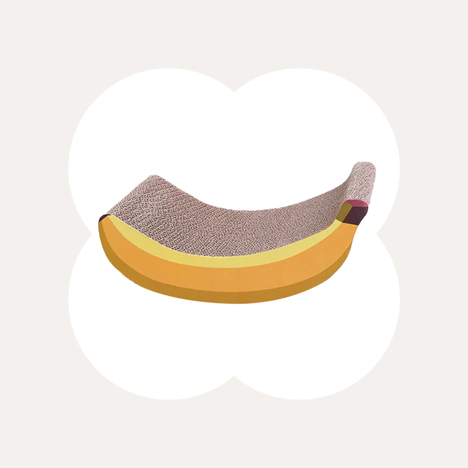 Banana Shaped Cat Scratching Pad in Corrugated Board