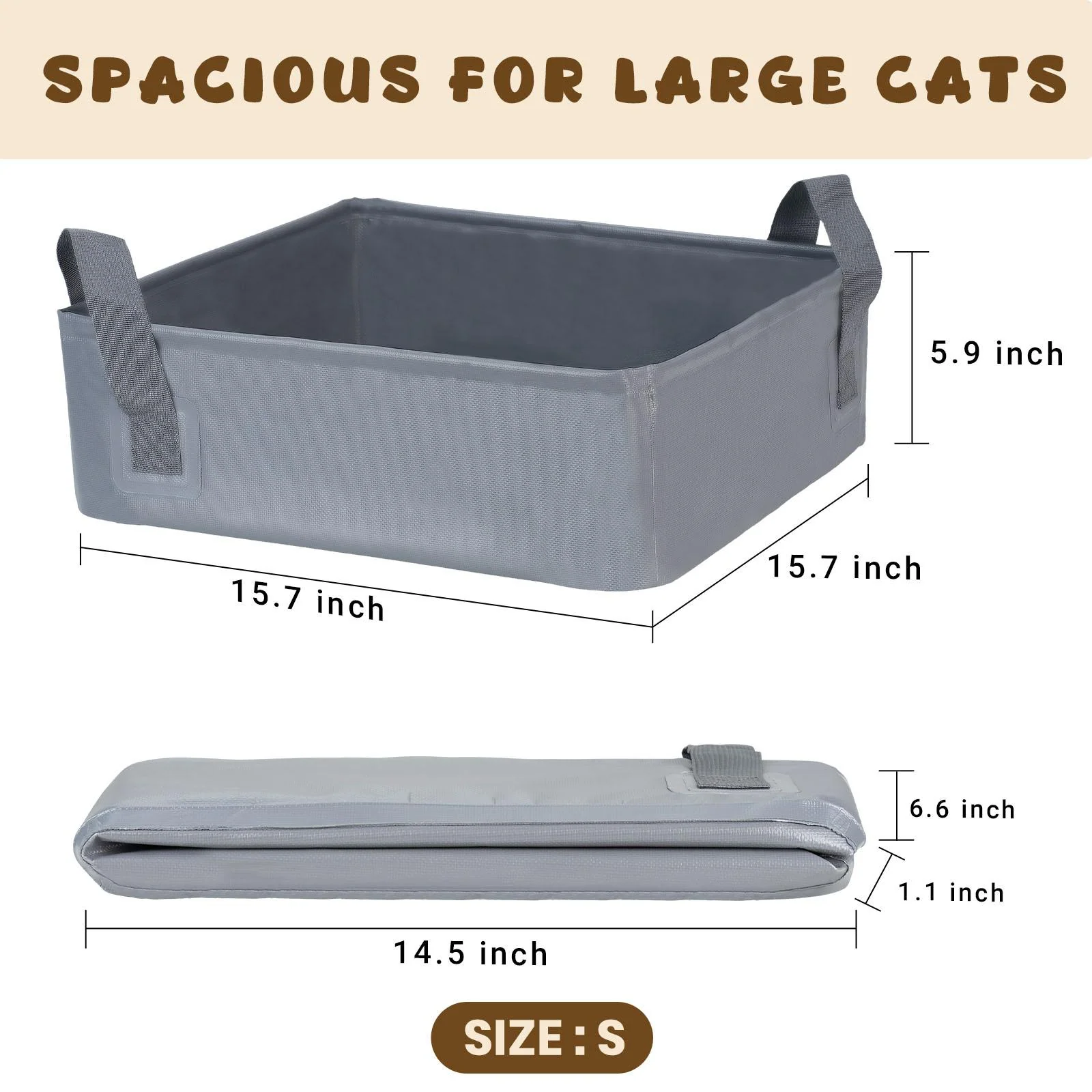 Tragbare faltbare Katzen-Toilette für Reisen und Zuhause
