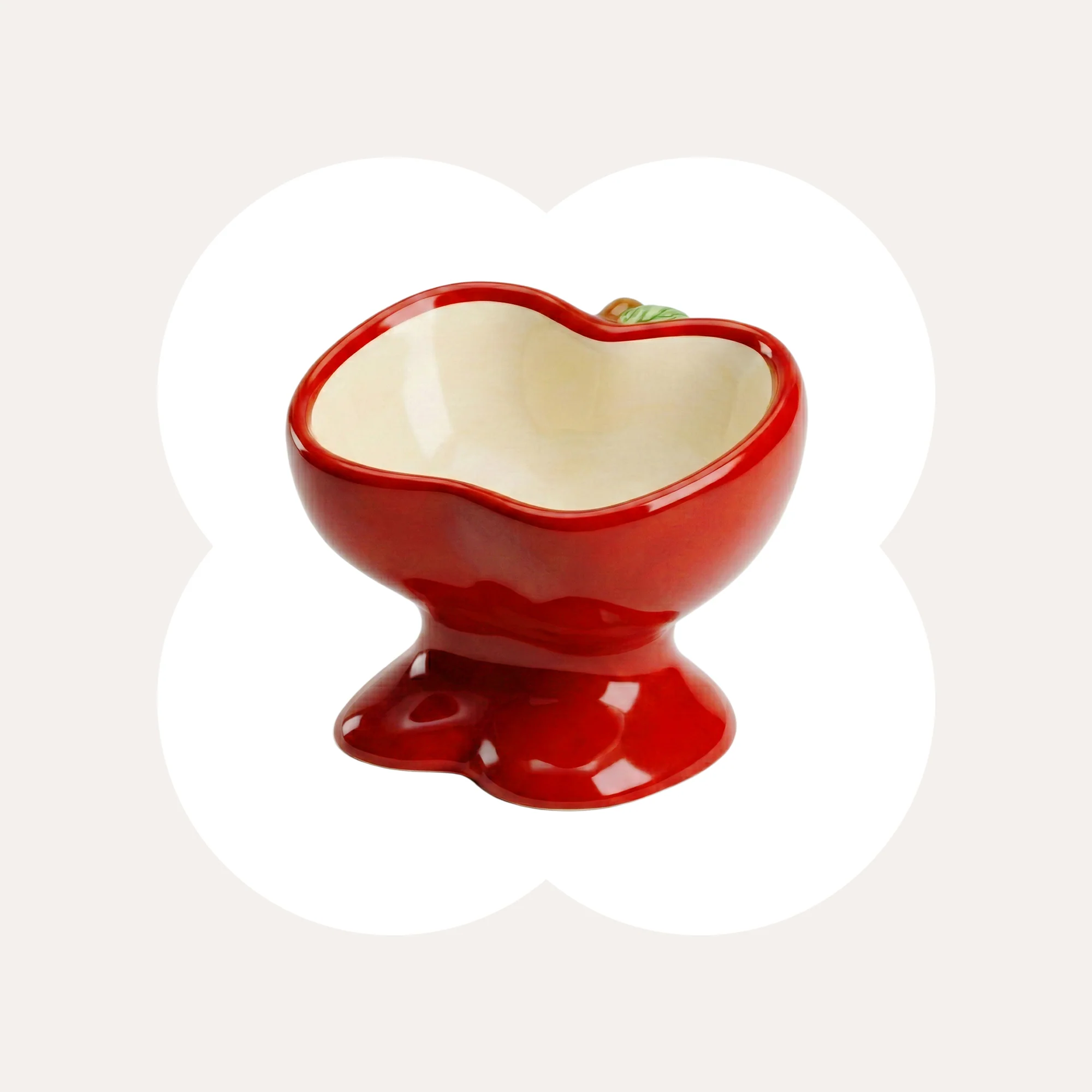 9oz Apple Bliss Elevated Cat Bowl in Ceramic, 9oz