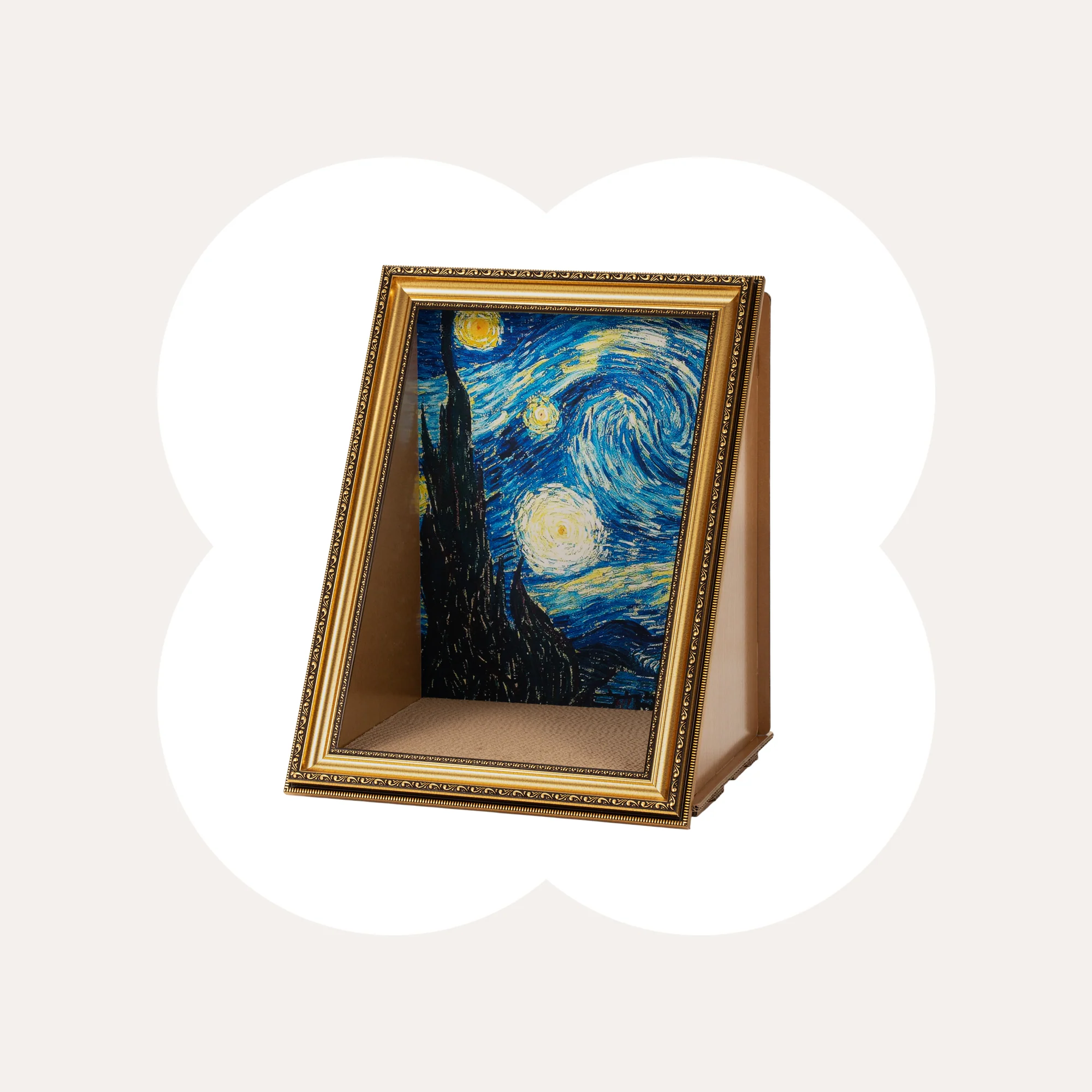 Wzmocniony drapak-domek Retro Art do drapania i odpoczynku