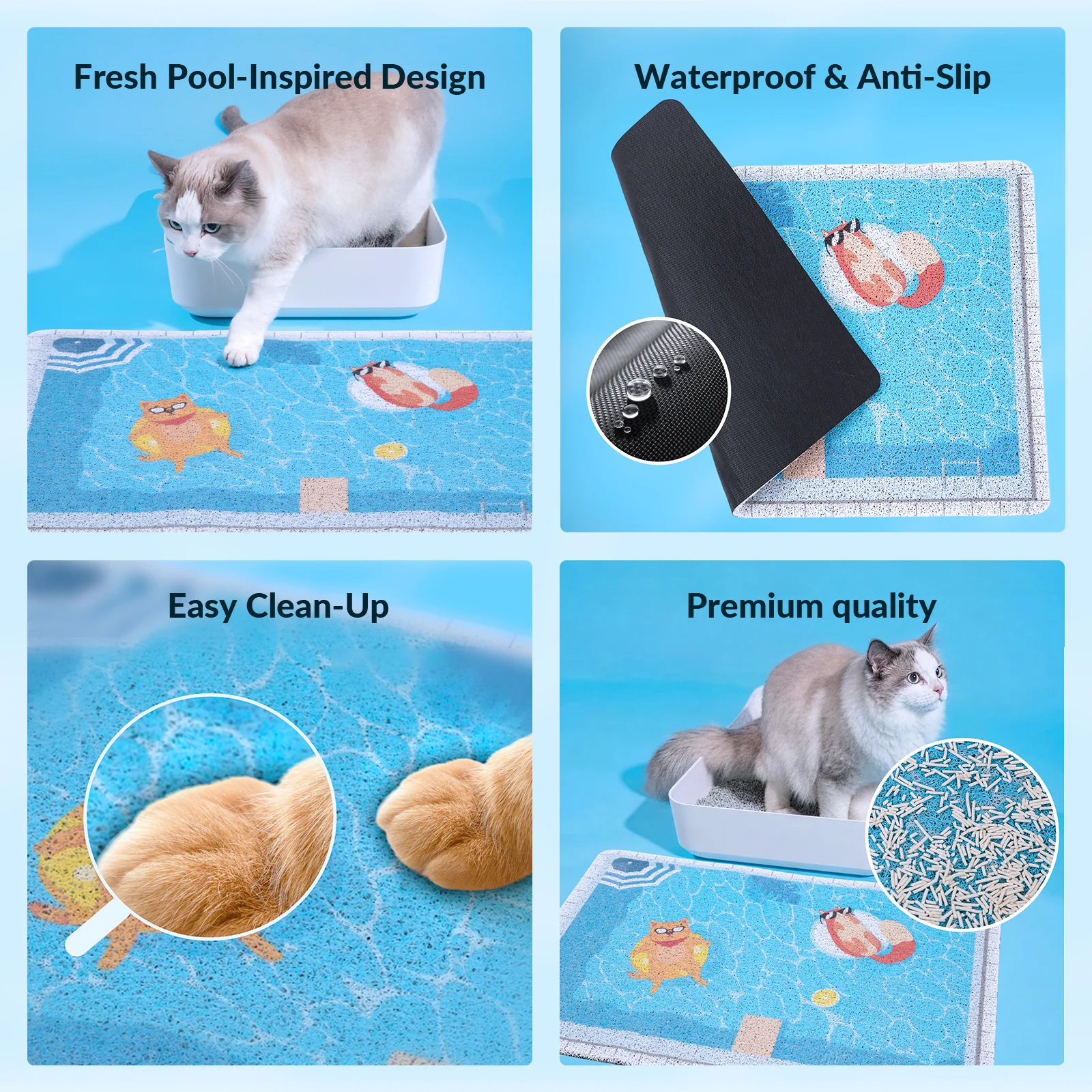 Zomer-zwembad kattenbakmat