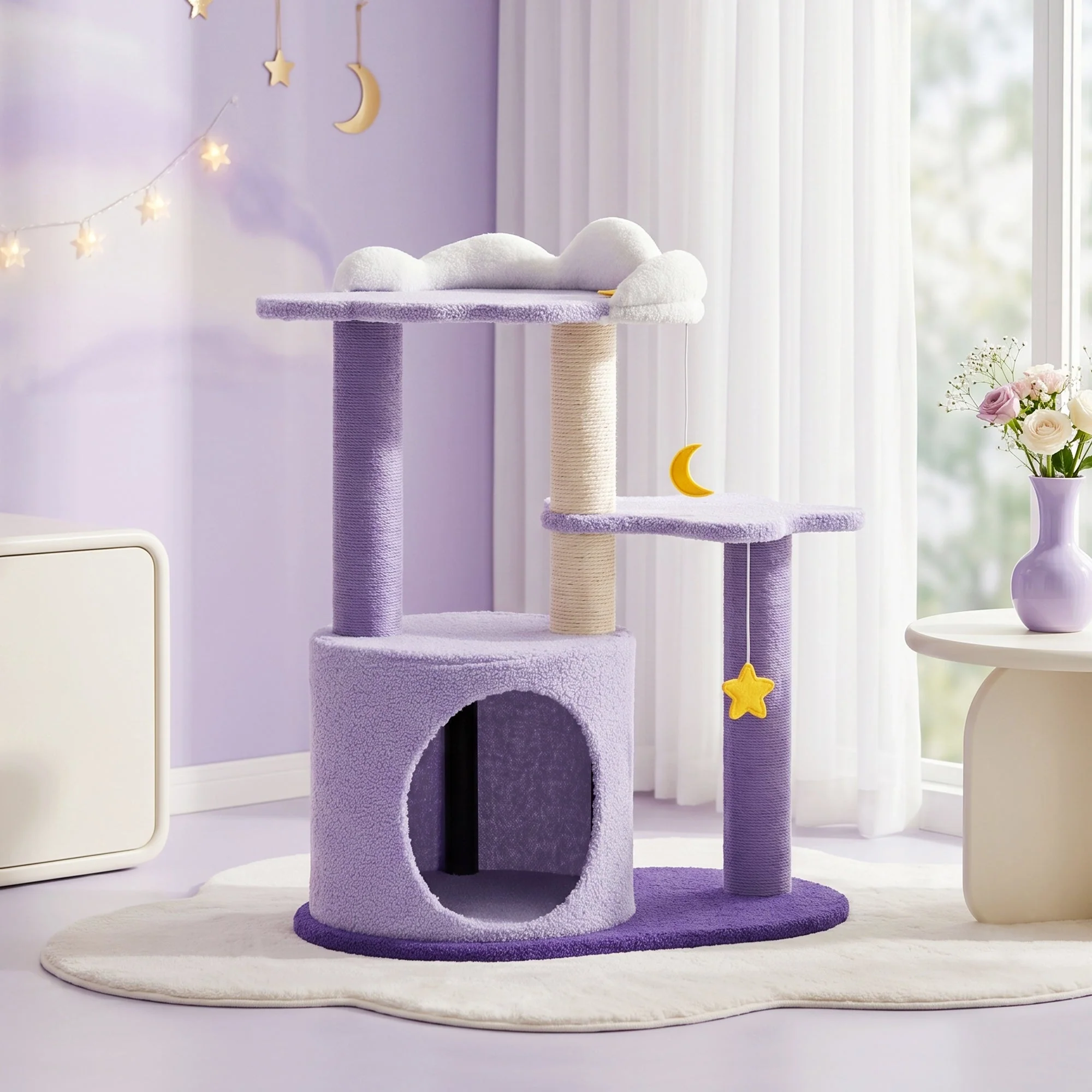 Árbol para gatos Moonlight Cottage de 28" para gatitos y gatos pequeños