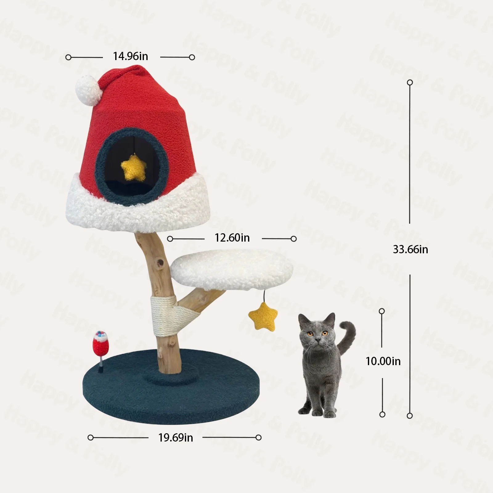 VIP 800 Meow Coins + $129.9 för Santa Hat Cat Tree
