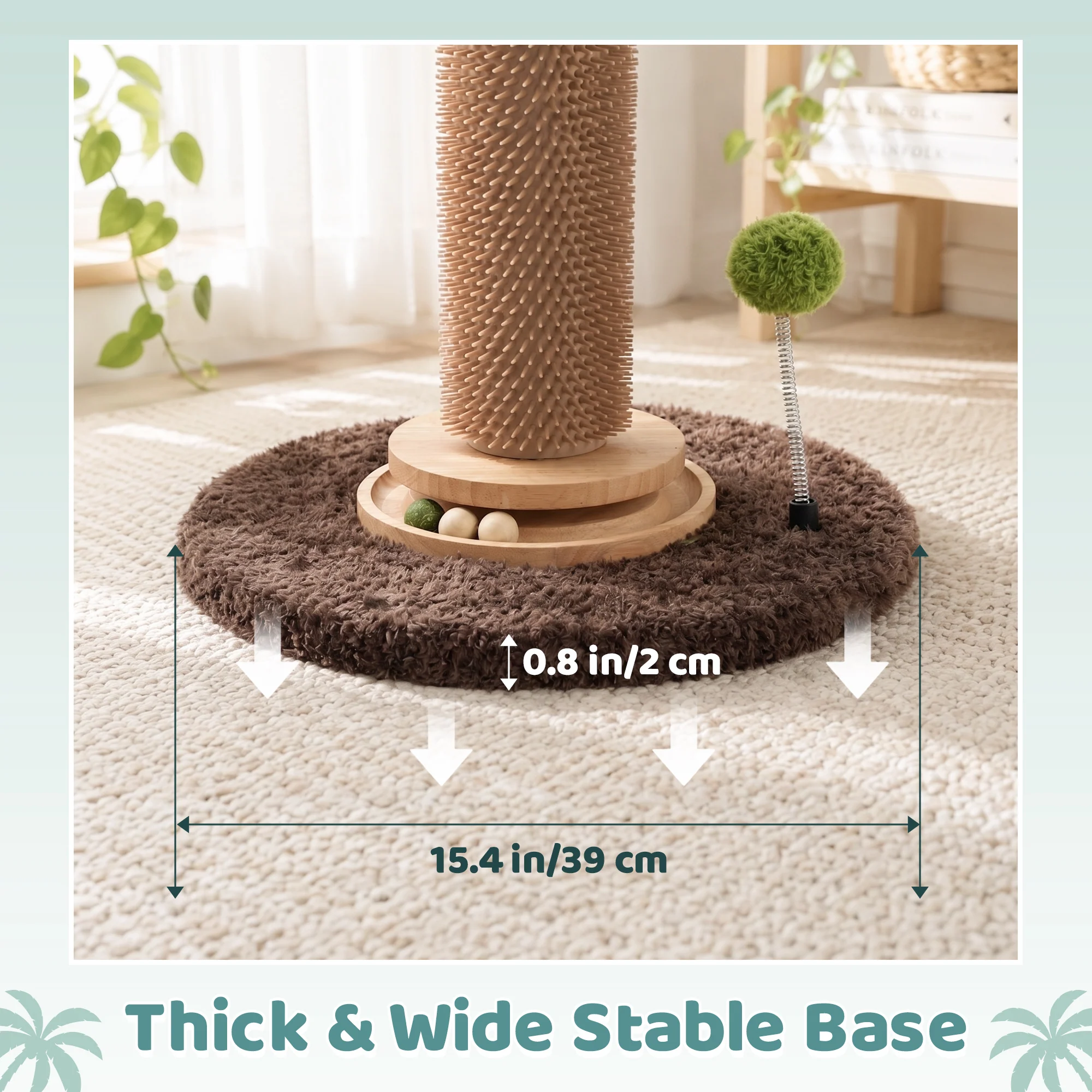 Kokospalme Kratzbaum mit Spielball