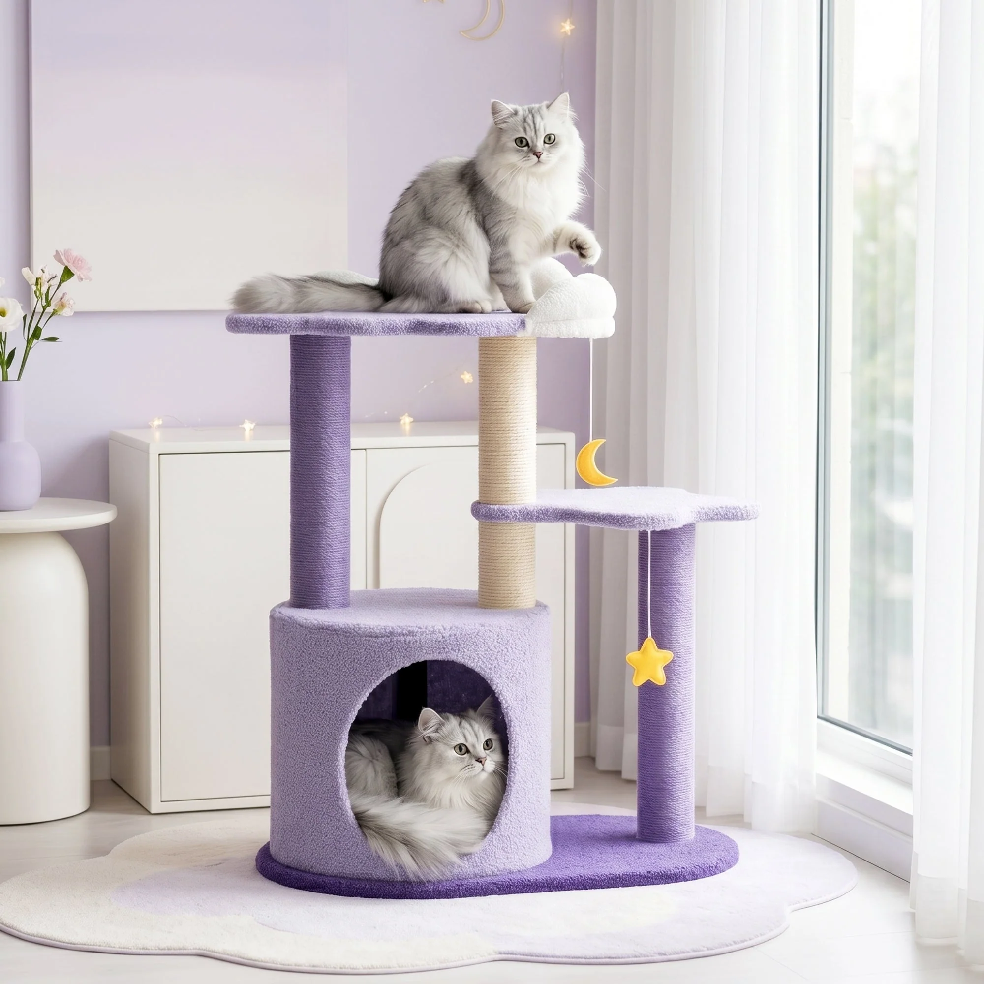 Árbol para gatos Moonlight Cottage de 28" para gatitos y gatos pequeños