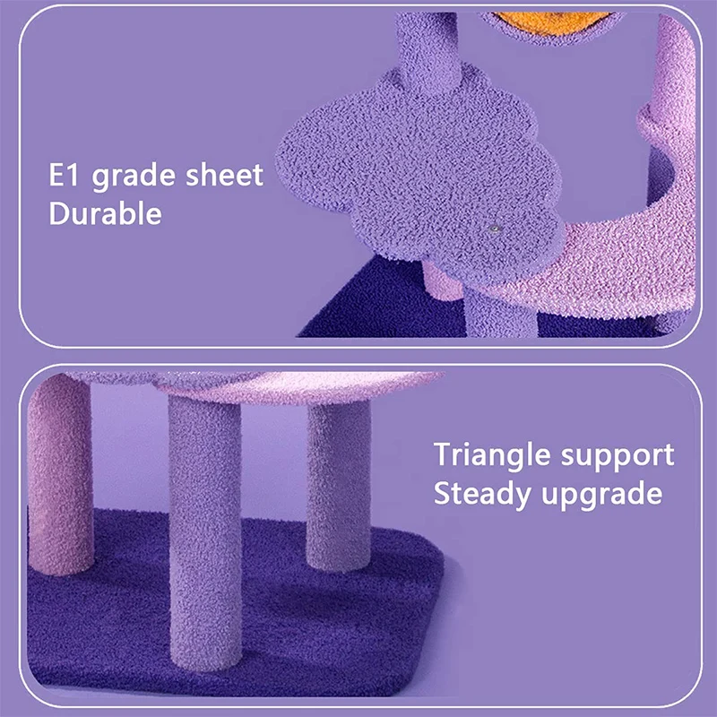 Moonlight Cat Tree with Sisal Posts, Hammock and Night Sky Theme
