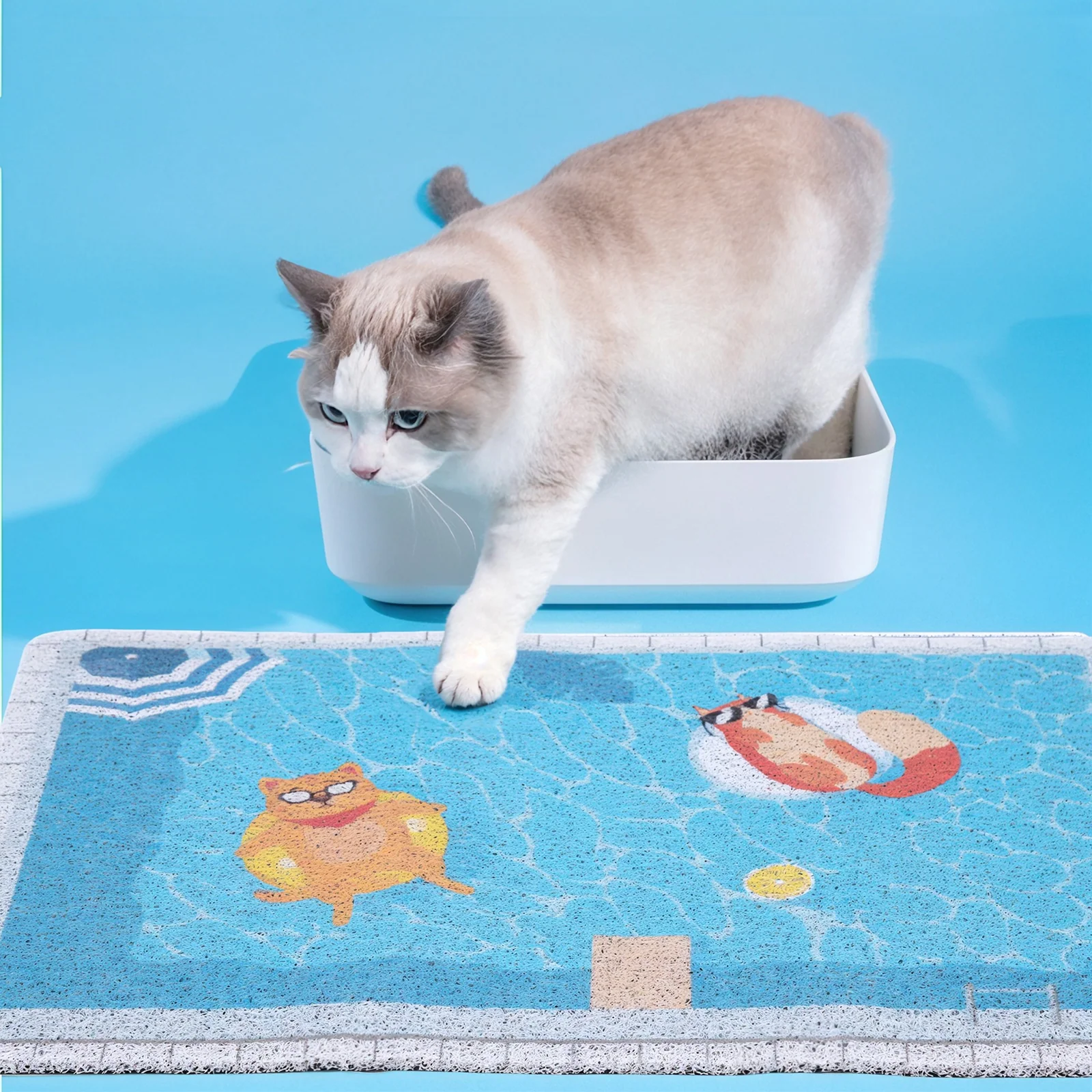 Kattesandsmåtte til sommerpool