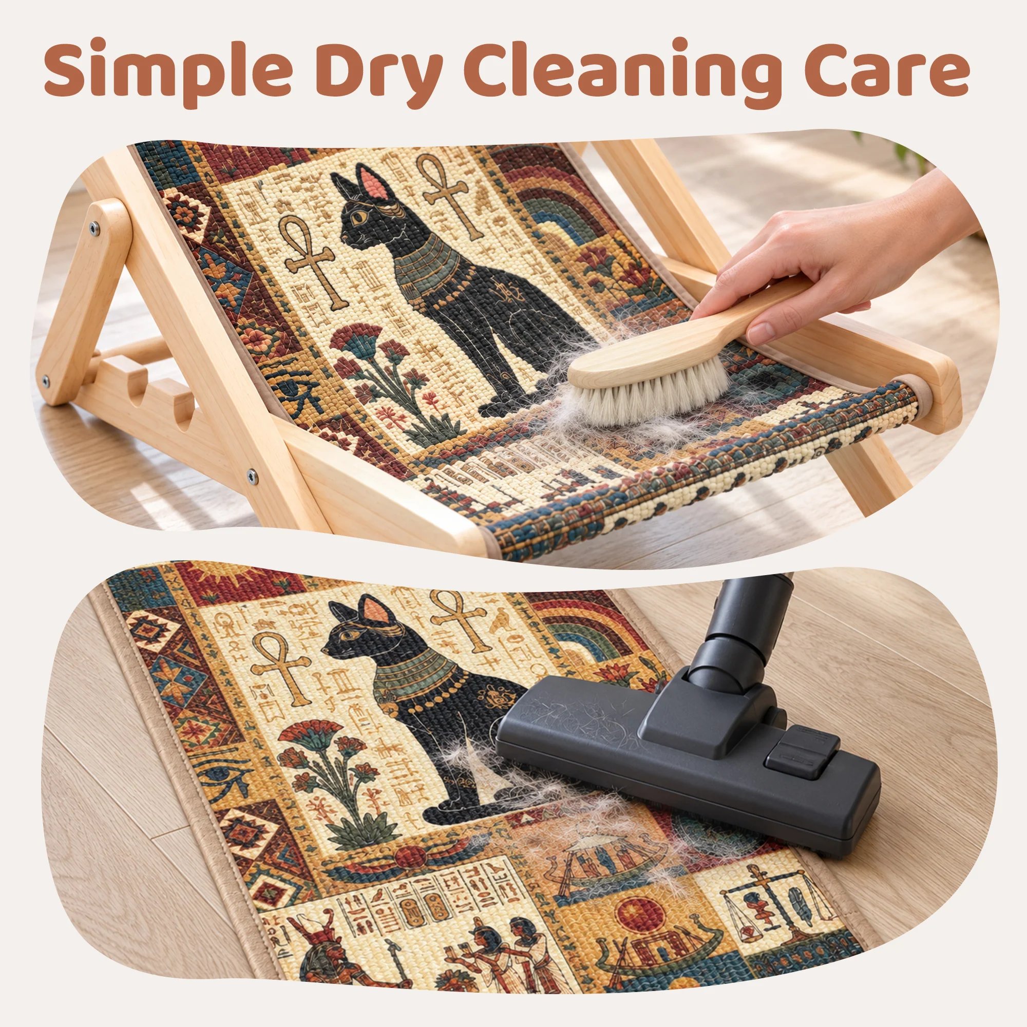 Chaise lounge pliable pour chat Happy & Polly avec tapis griffoir remplaçable