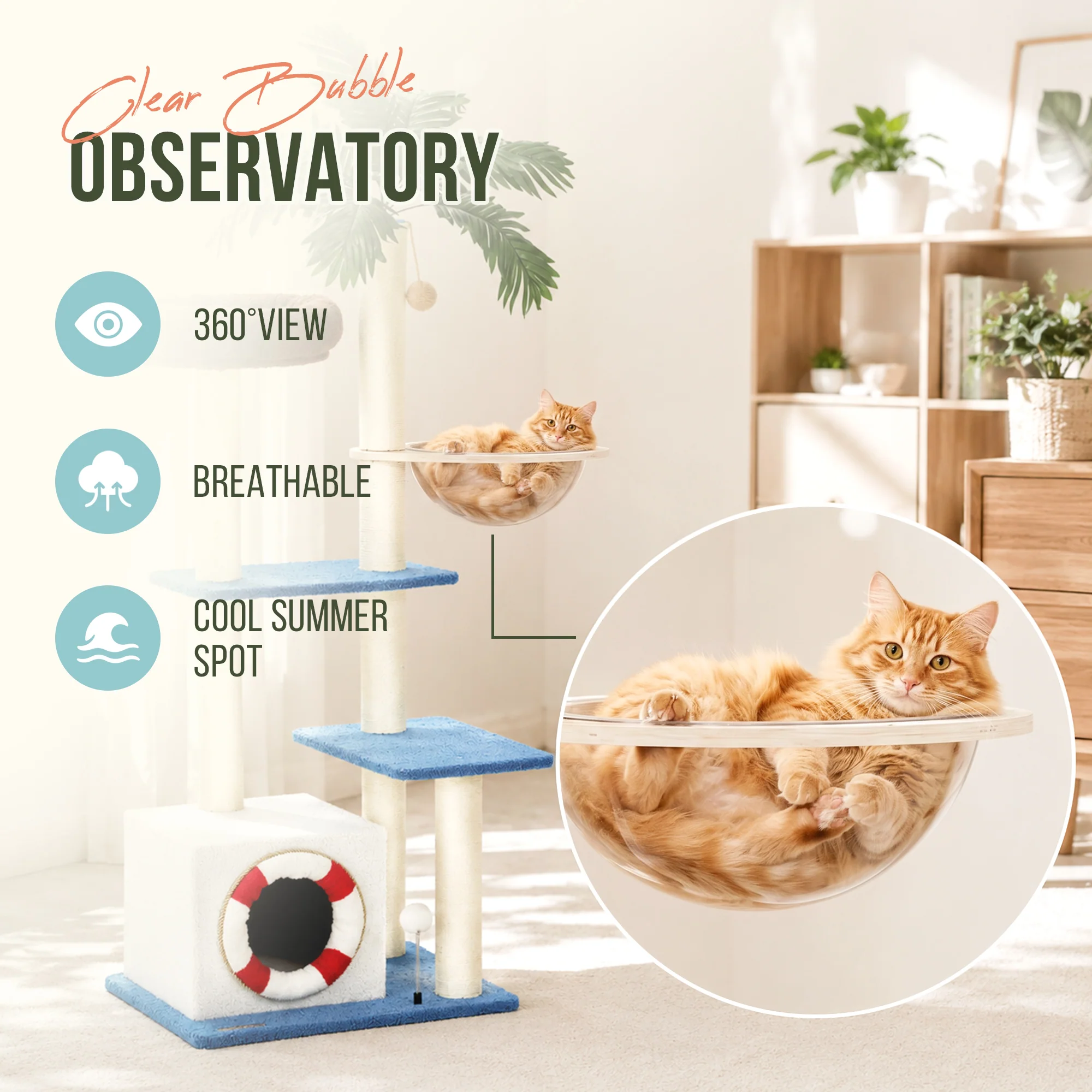 Árbol para gatos Coco Cabana de 57"