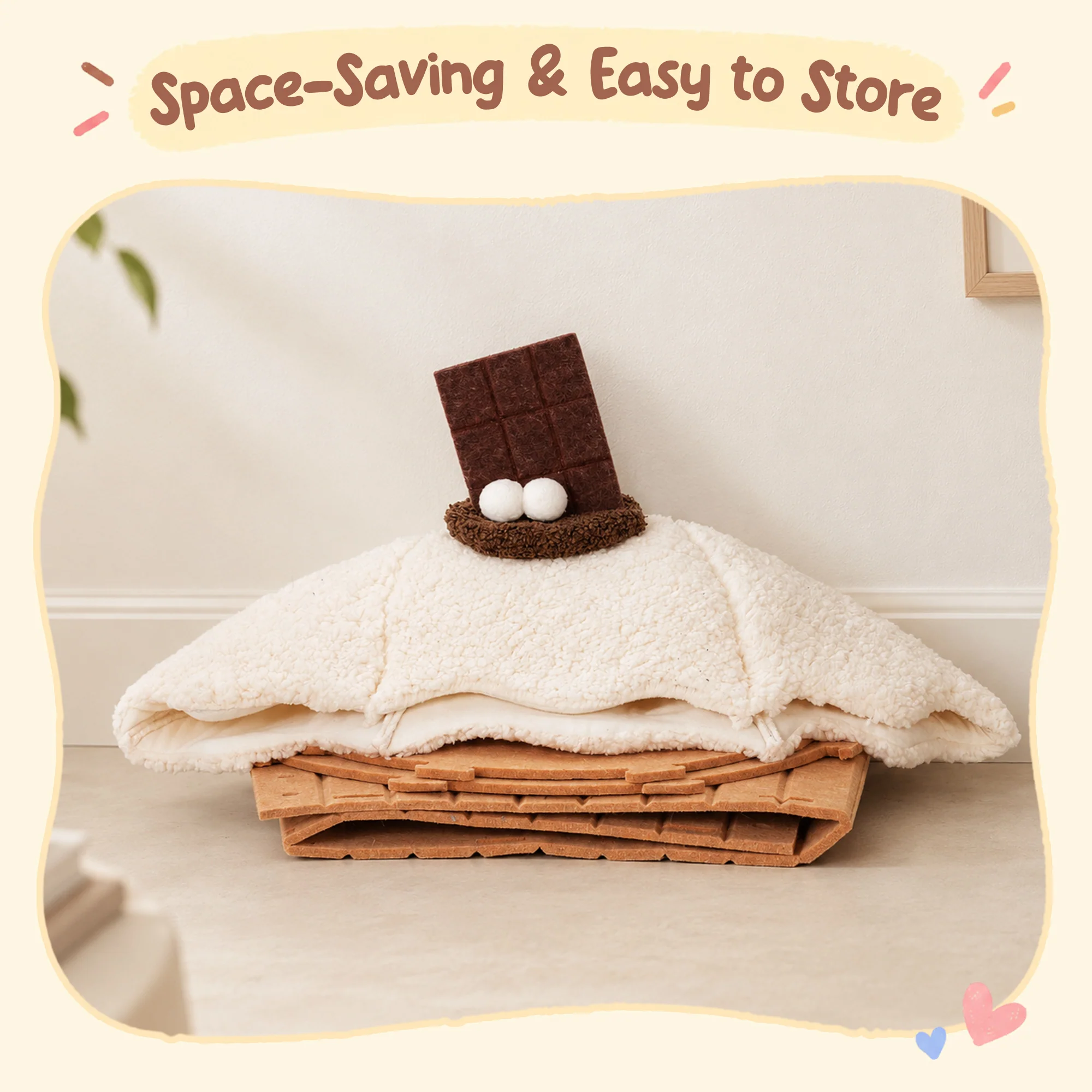 Cupcake 2-in-1 Felt Cat Condo with Removable Cushion