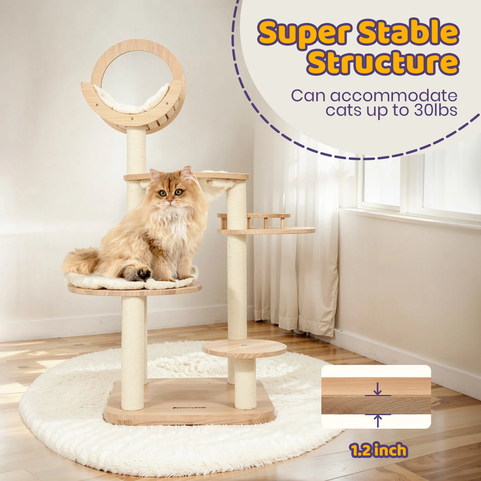 Transformable Cat Tree for Large Cats with 3 Combination Ways