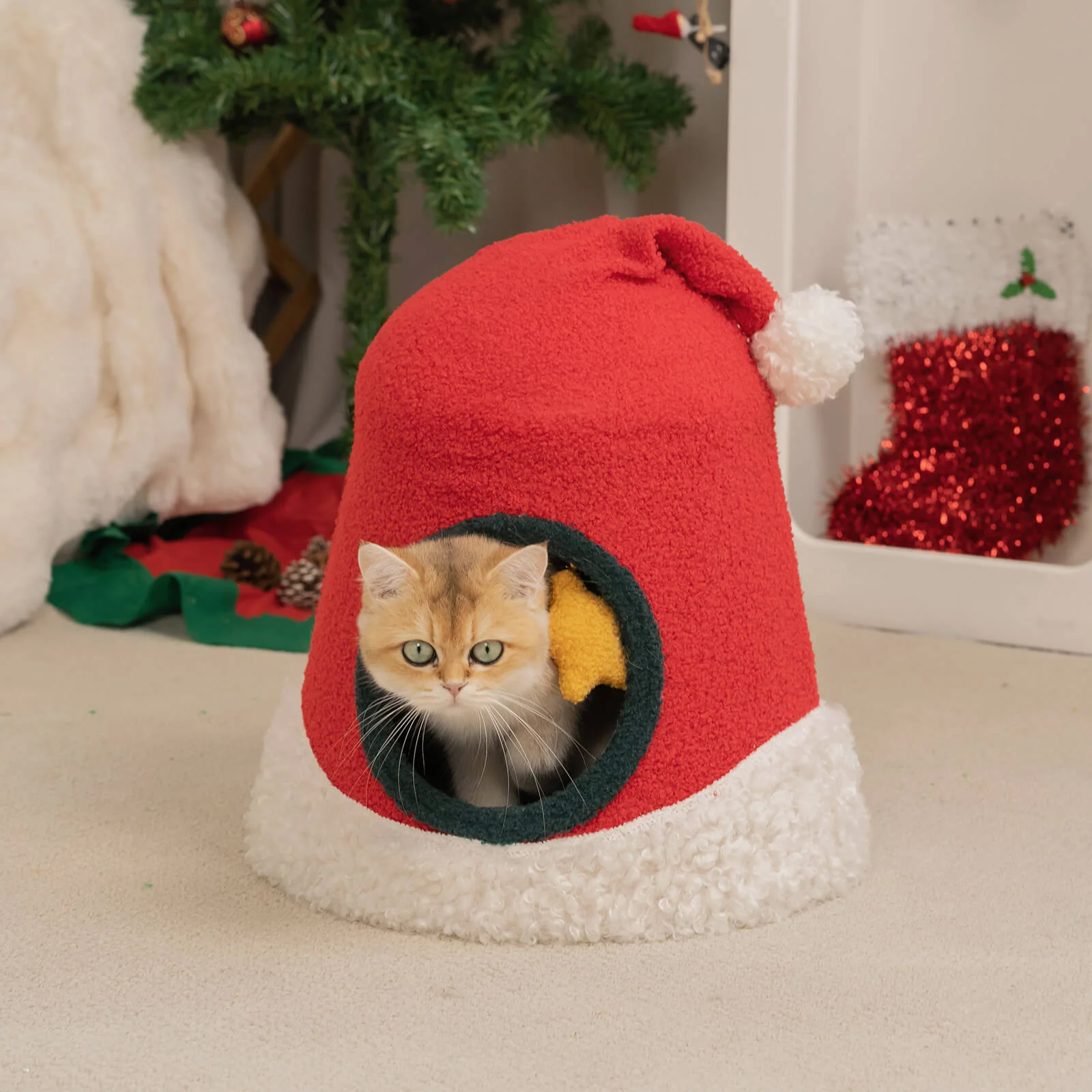 VIP 500 Meow Coins + $44.99 för julen Santa Hat Cat Bed