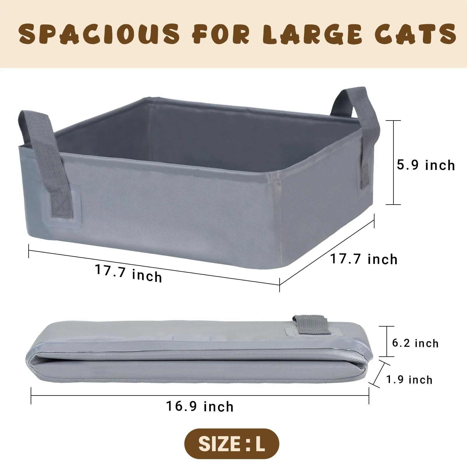 Tragbare faltbare Katzen-Toilette für Reisen und Zuhause
