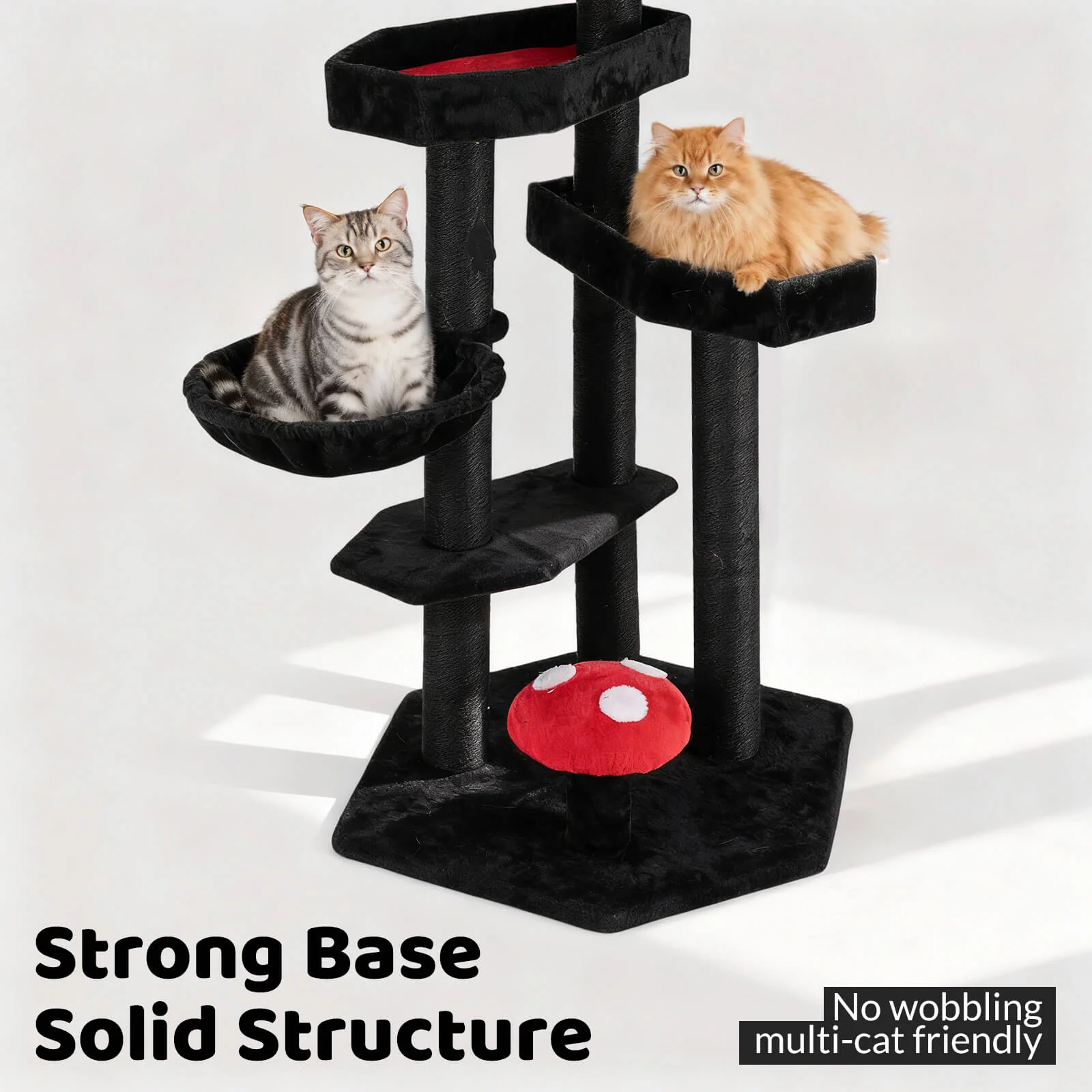 Árbol rascador para gatos estilo gótico mejorado