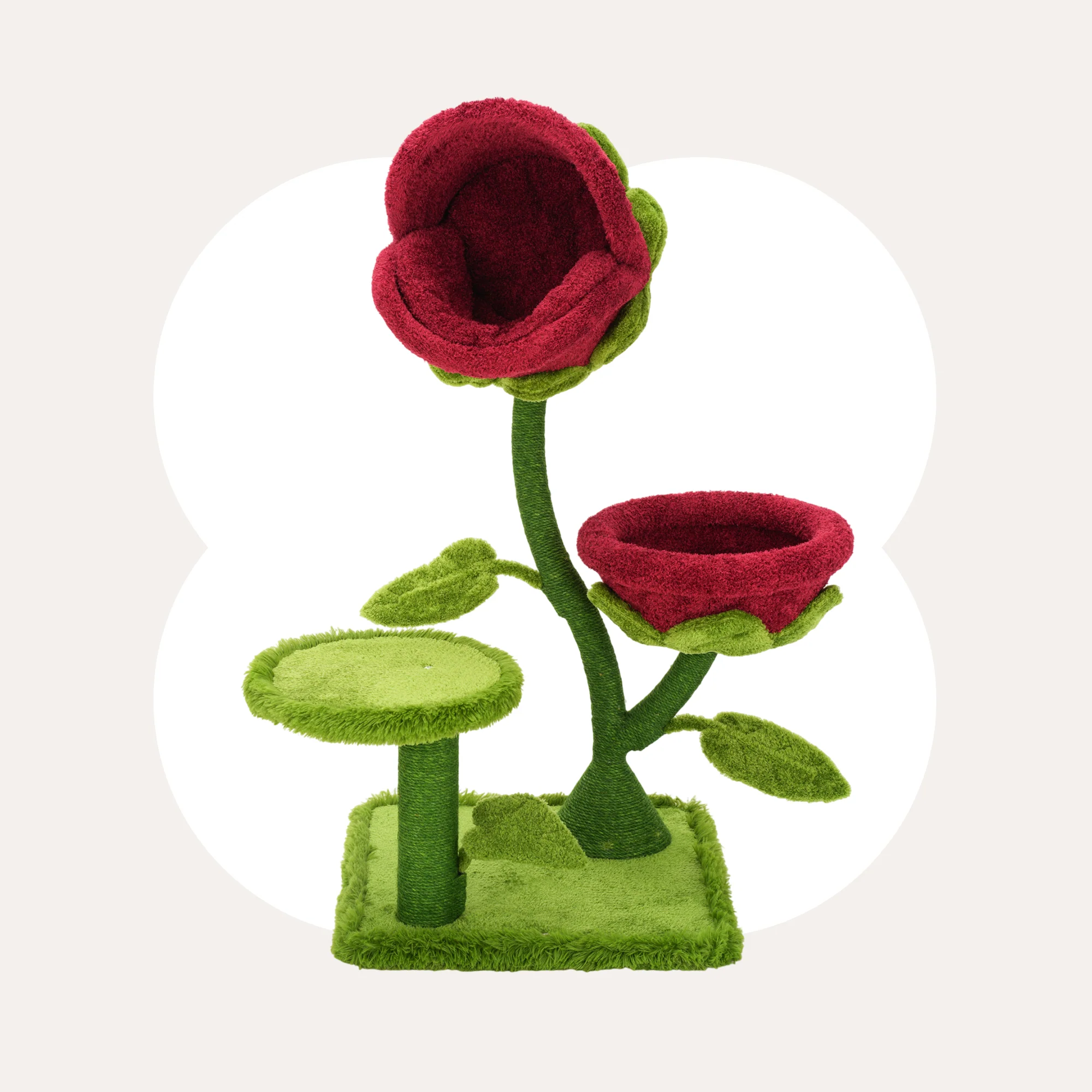 50.8'' Carnivorous Blossom Cat Tree Max with Two Bloom Nests