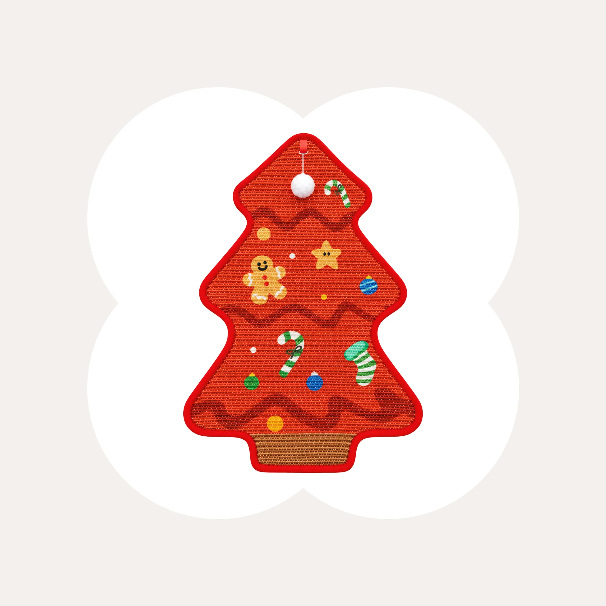 Robuste Weihnachtsbaum-Kratzmatte aus Sisal für Katzen