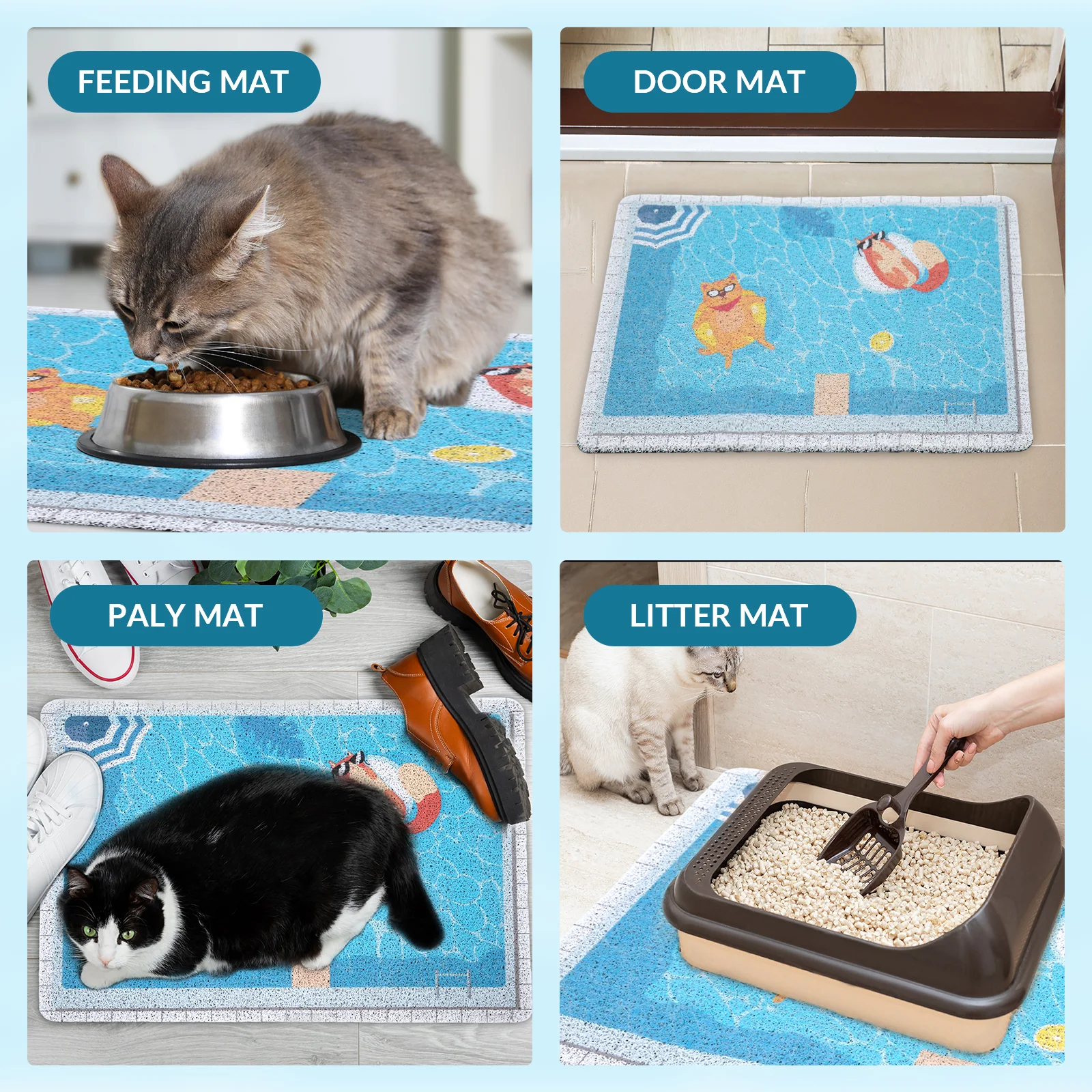 Zomer-zwembad kattenbakmat