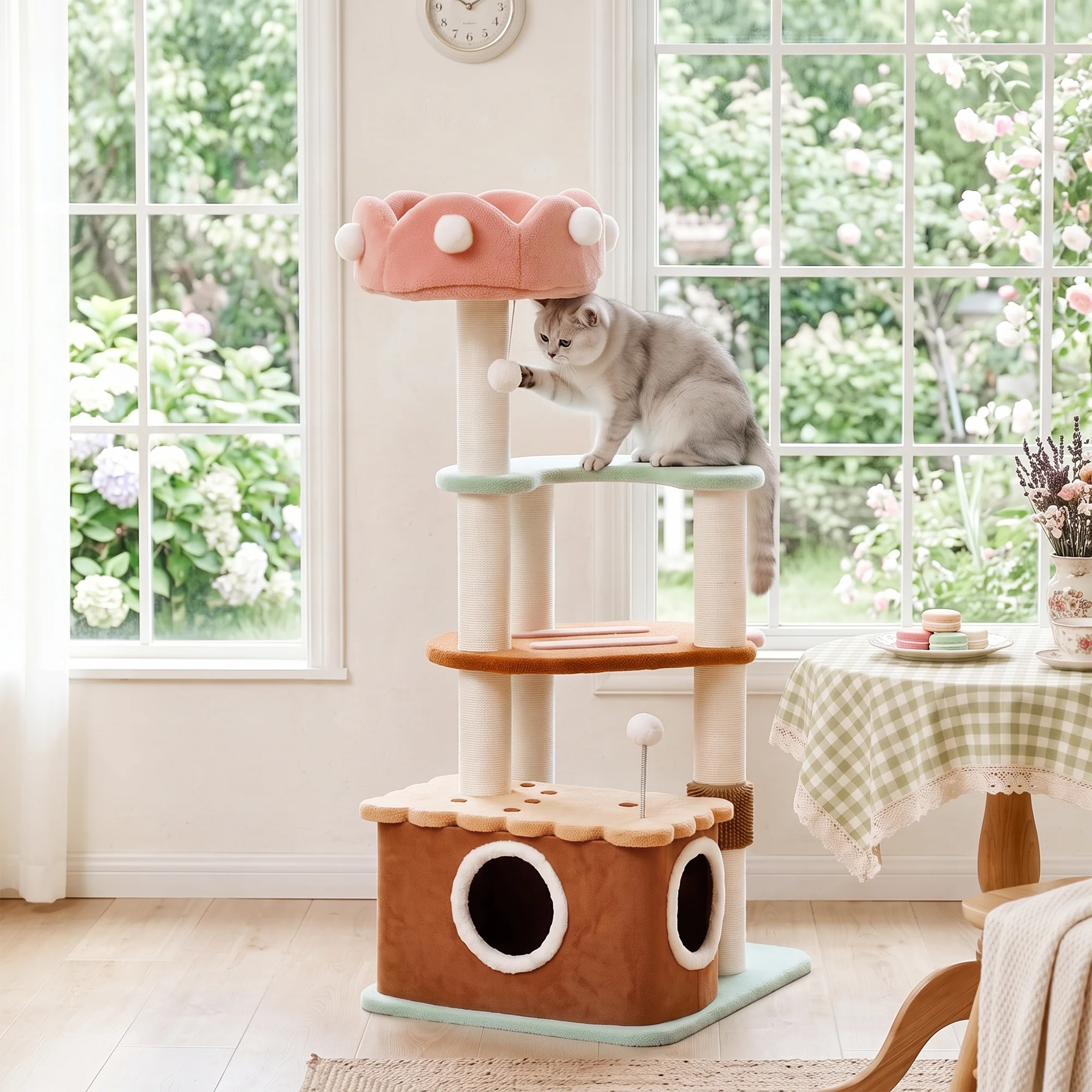 49" Vertical Ice Cream Medium-Sized Multi-Cat Tree
