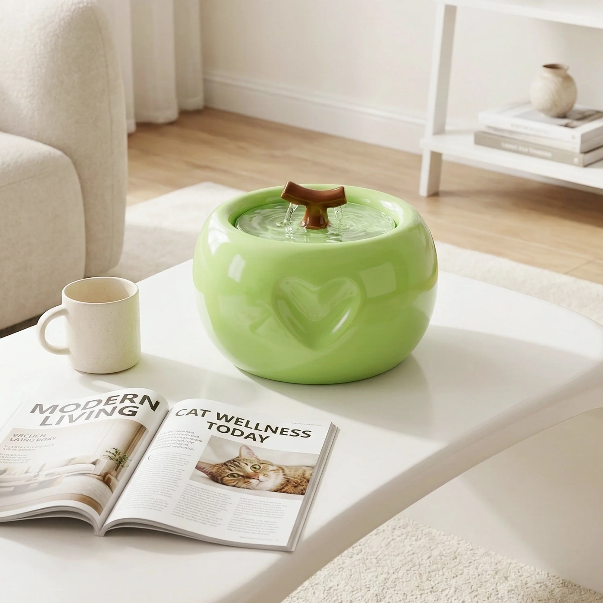 50oz Love Apple Cat Water Fountain