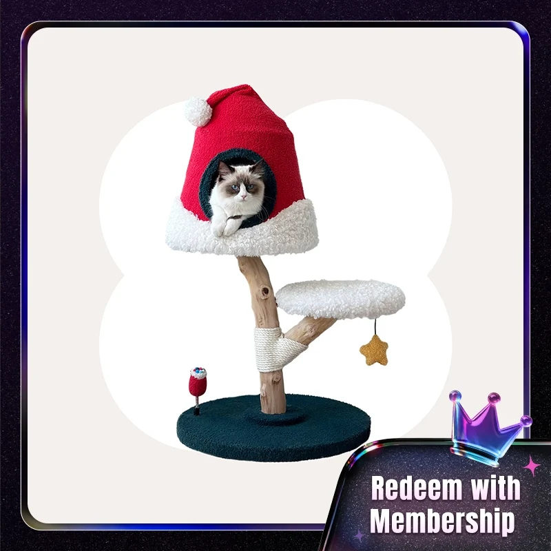 VIP 800 Meow Coins + 129,9 $ für Weihnachtsmann-Mützen-Kratzbaum