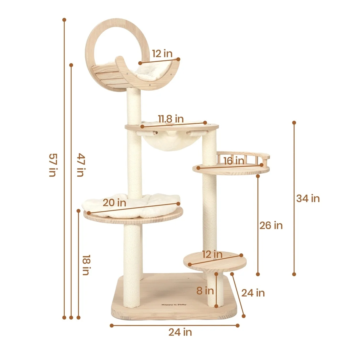 Transformable Cat Tree for Large Cats with 3 Combination Ways
