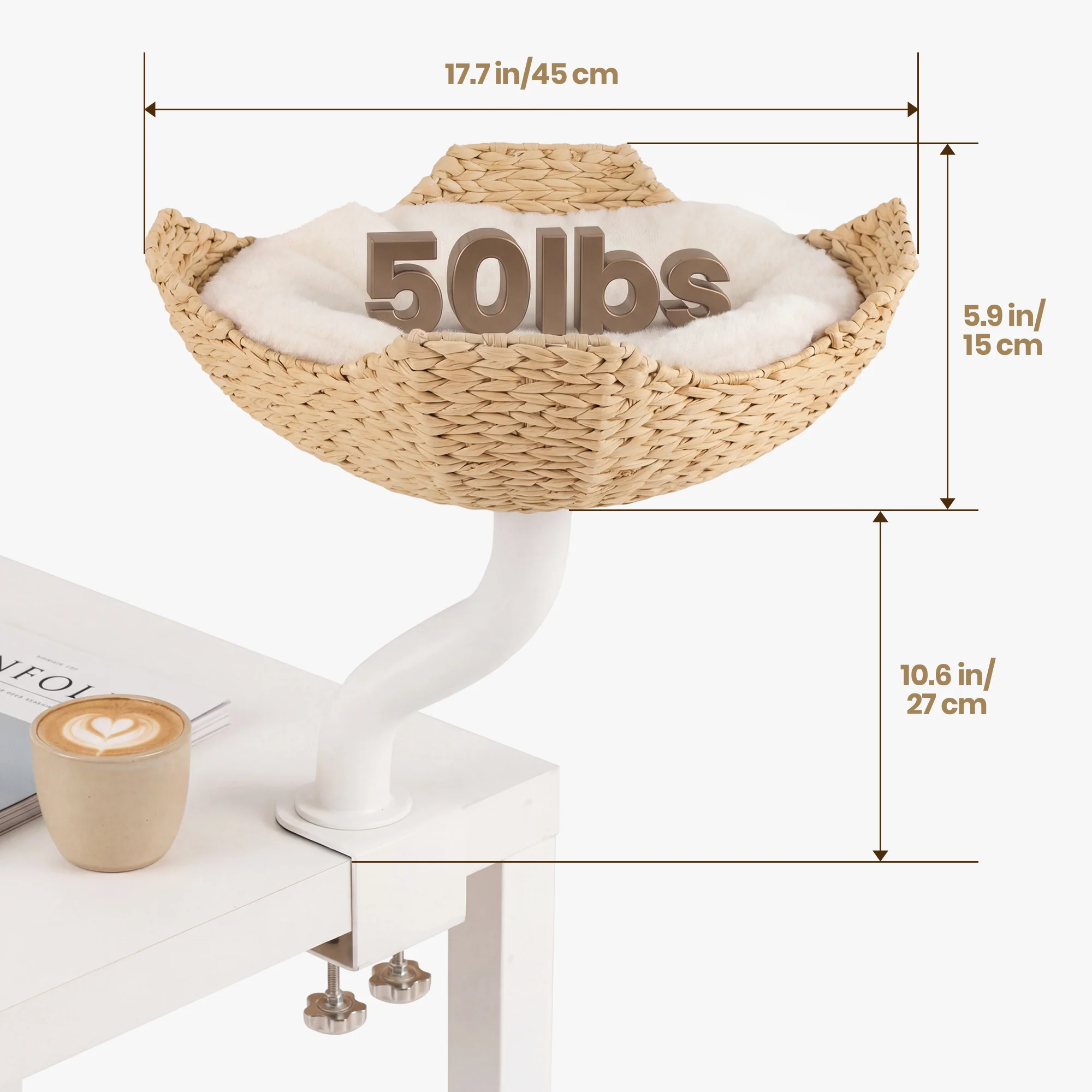 Woven Nest Desk Cat Bed