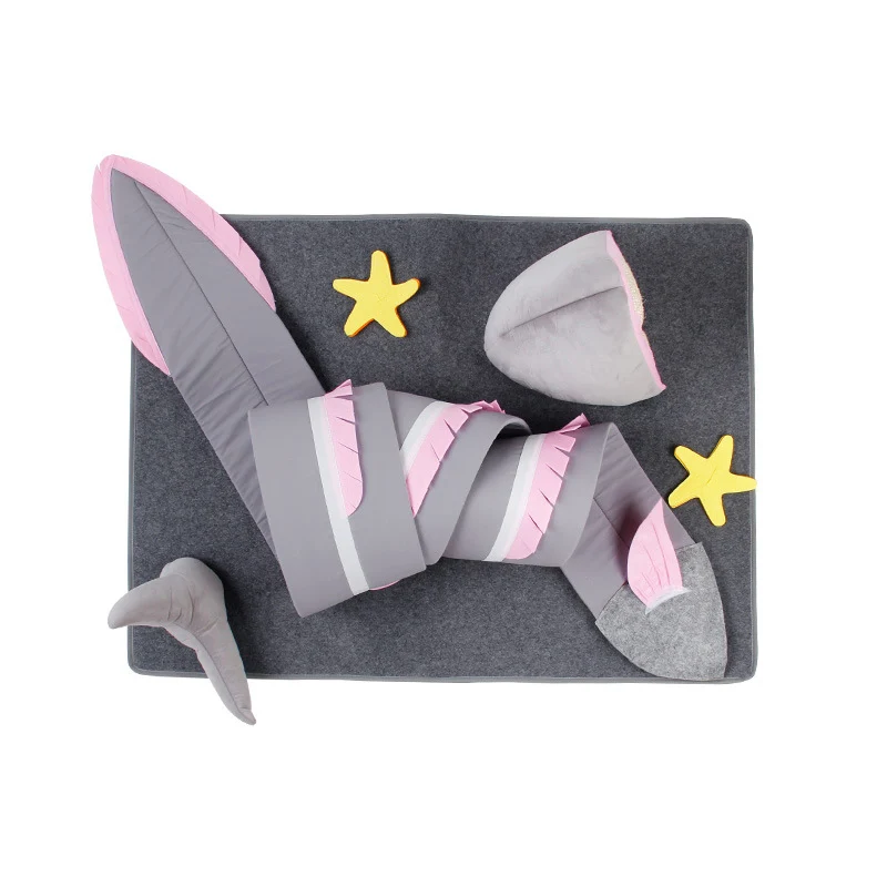 Fish Adventure Cat Sniffing Mat Tunnel for Indoor Play and Scratching