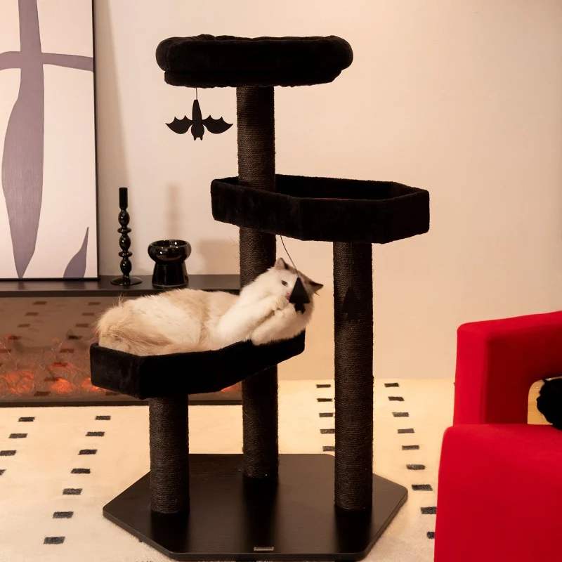 Kedi Ağacı ve Hayalet İçme Çeşmesi ile Gotik Tarzı Kedi Seti