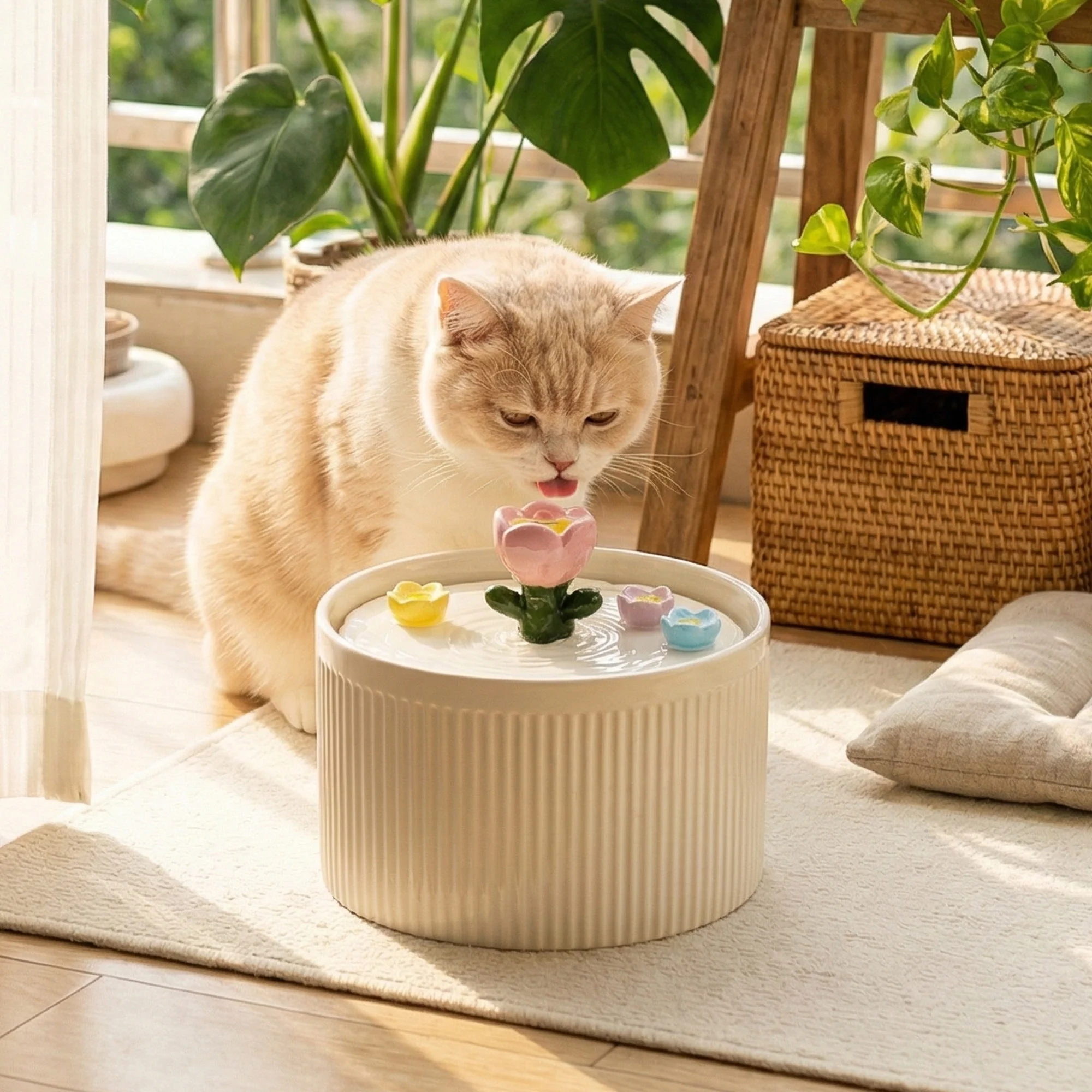 Tulip Garden Katzen-Trinkbrunnen, 42 oz