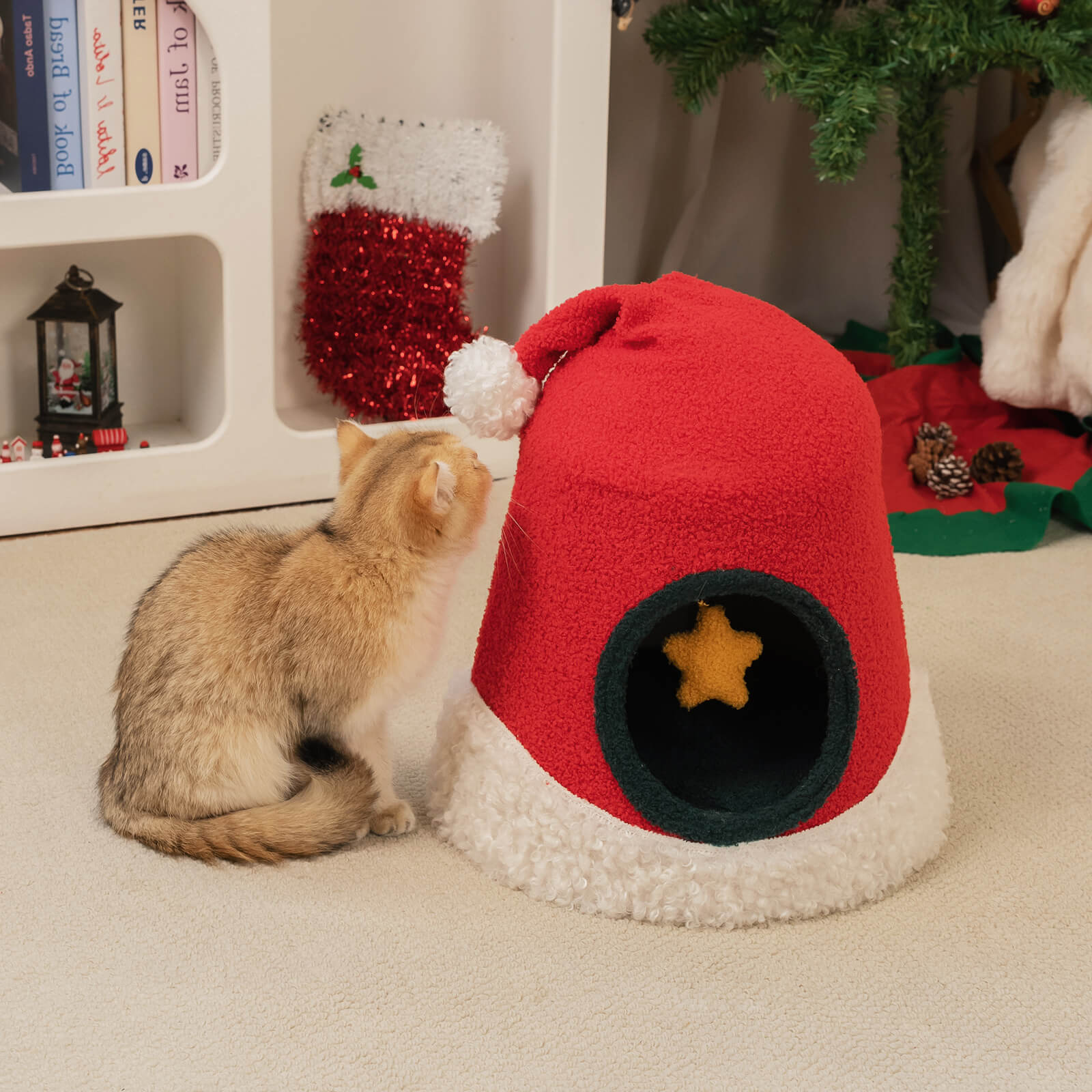 VIP 500 Meow Coins + $44.99 för julen Santa Hat Cat Bed