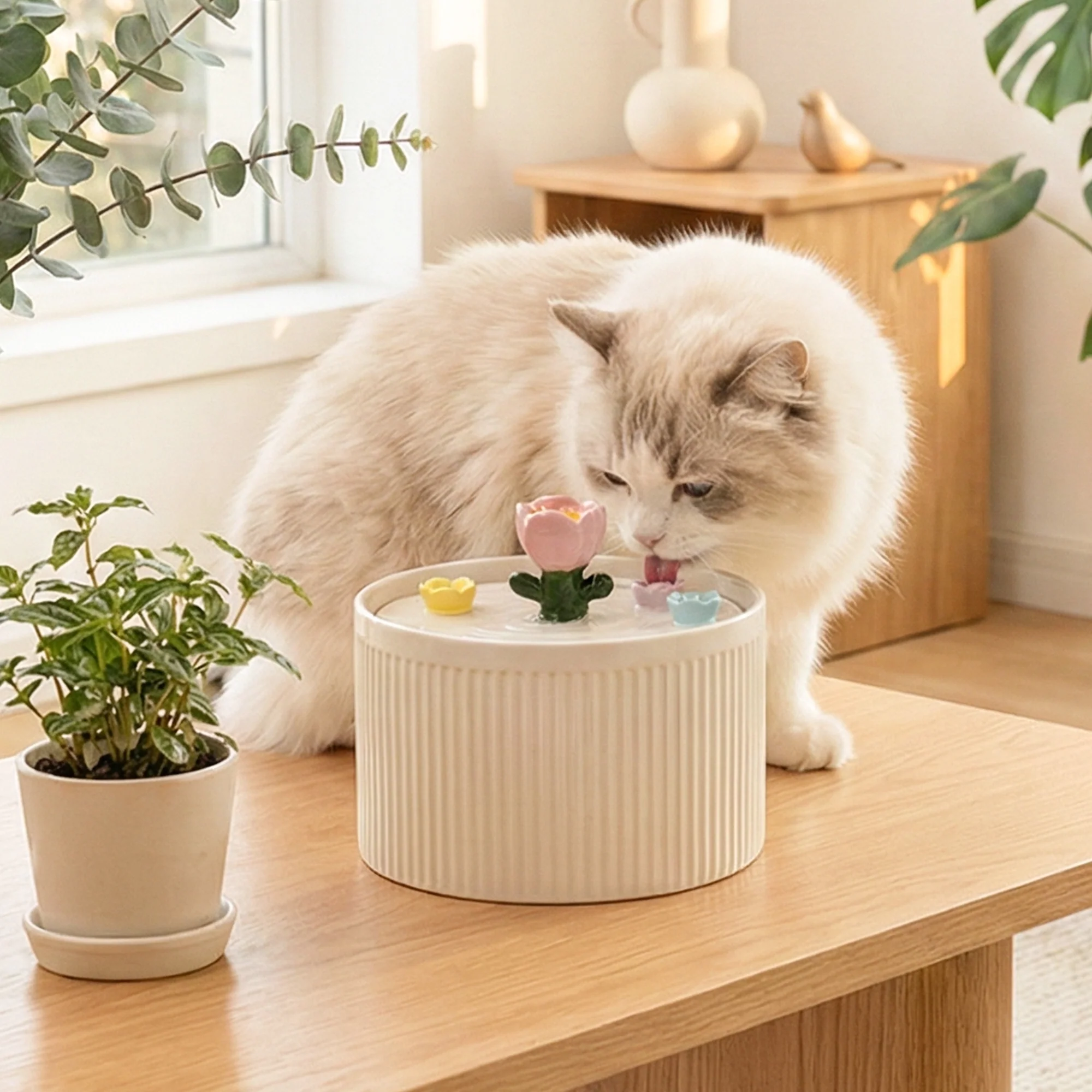 Tulip Garden Katzen-Trinkbrunnen, 42 oz