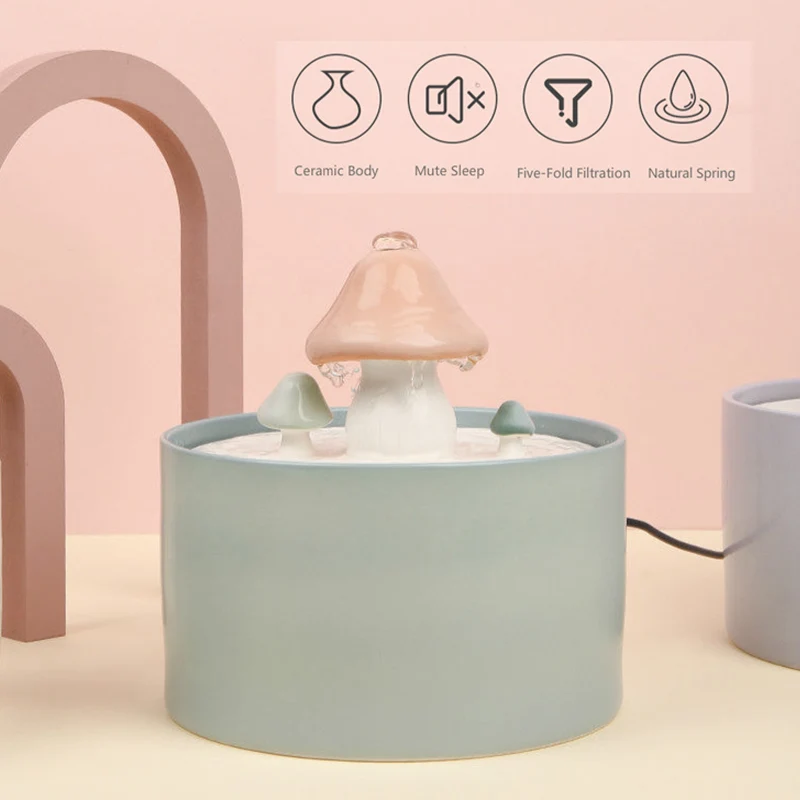 Fuente de agua para gatos Mushroom