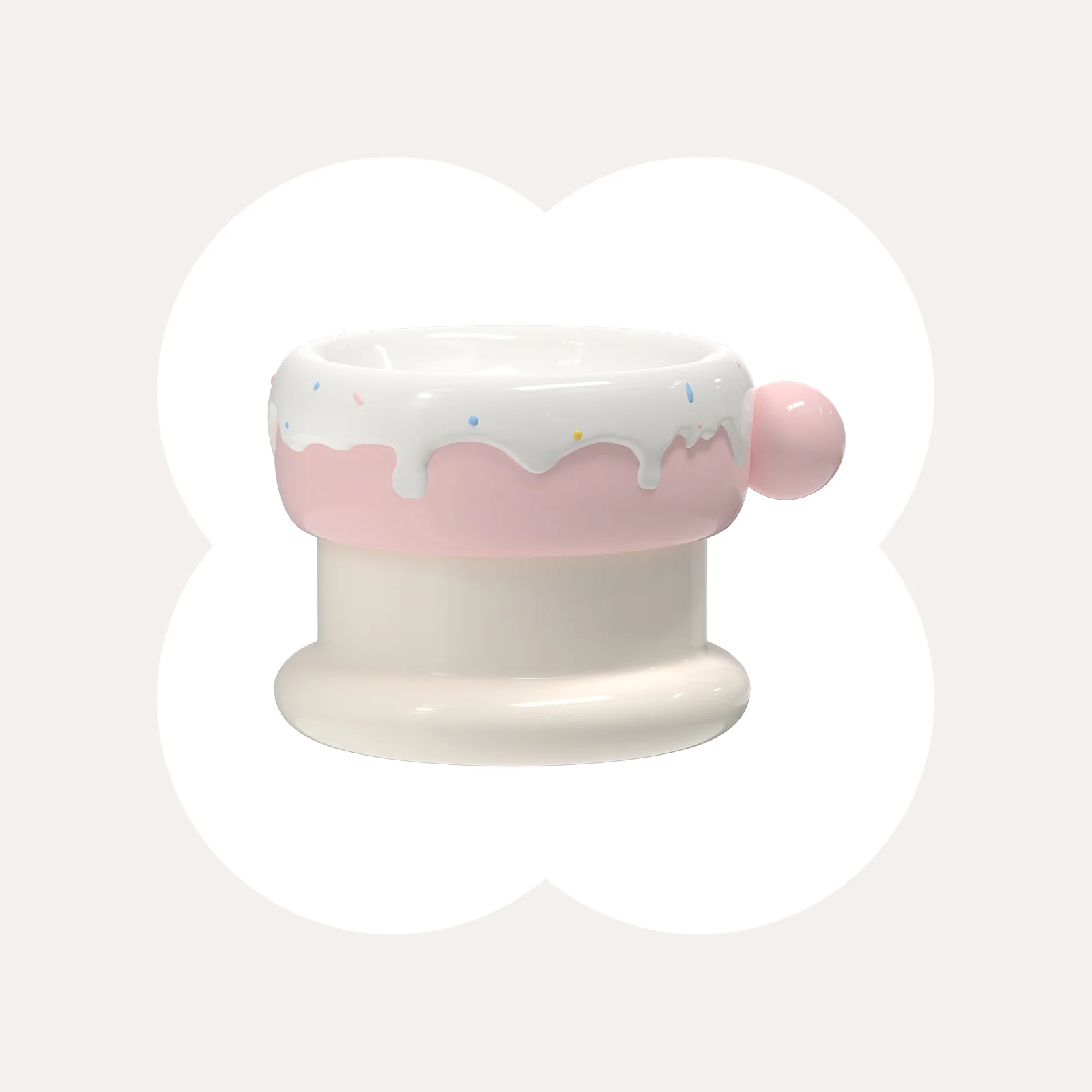 27oz Donut Style Cat Bowl Set