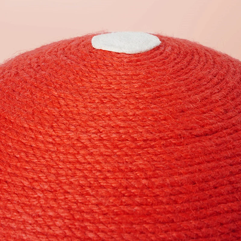 Mushroom Cat Scratcher Sisal Toy for Kittens and Small Cats