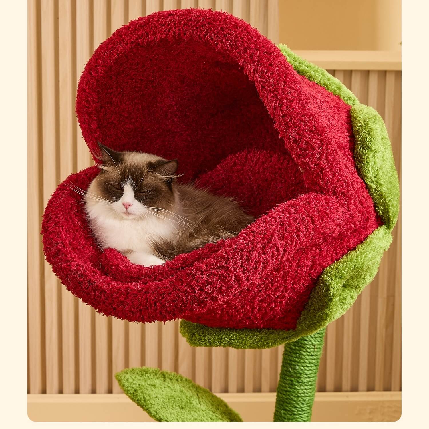 Árbol rascador para gatos de 41.7'' inspirado en flores carnívoras