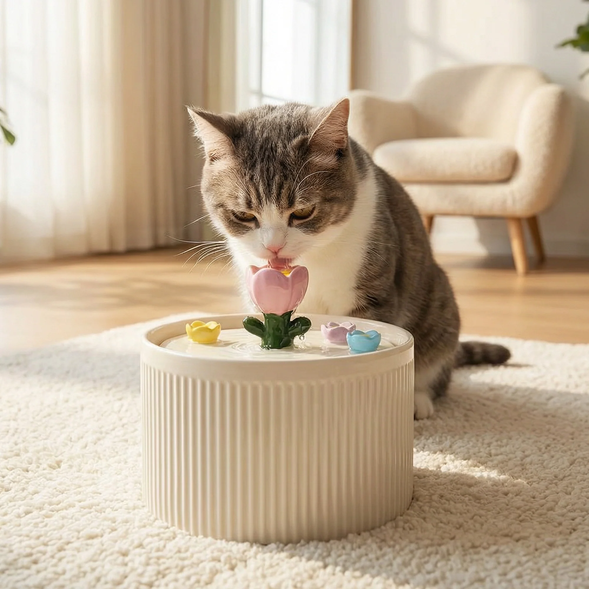 Tulip Garden Katzen-Trinkbrunnen, 42 oz