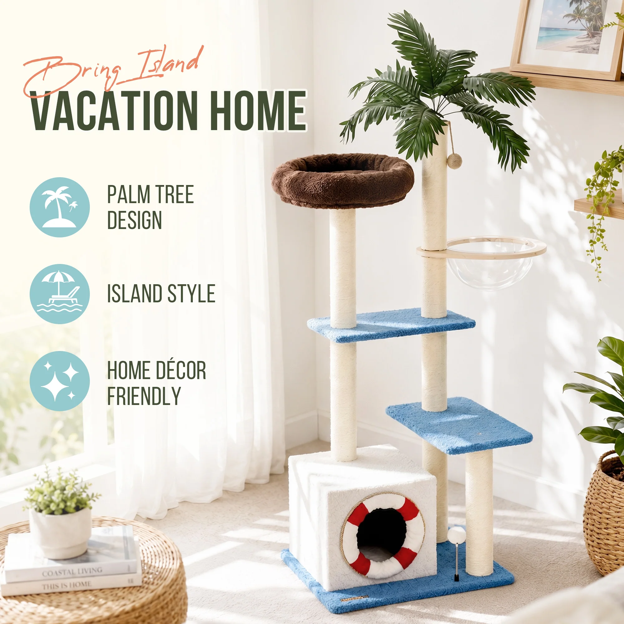 Árbol para gatos Coco Cabana de 57"