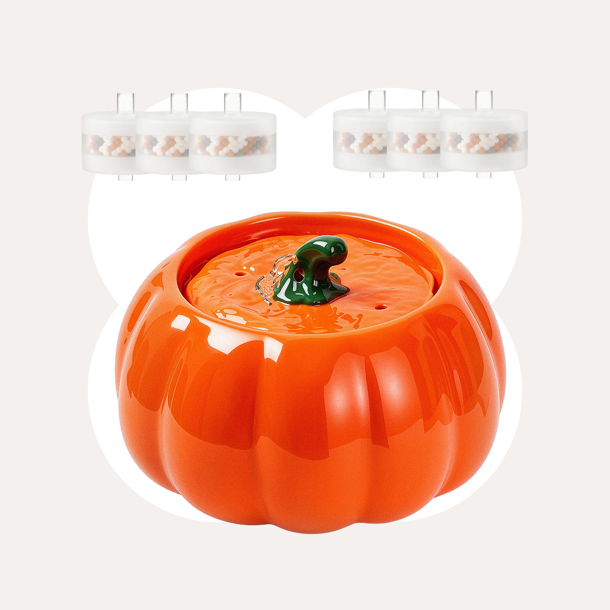 44oz Pumpkin Patch Cat Water Fountain, 44 fl oz