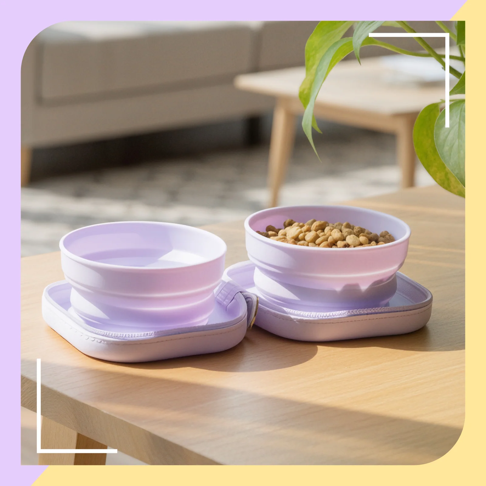 20oz Portable Double Cat Bowl