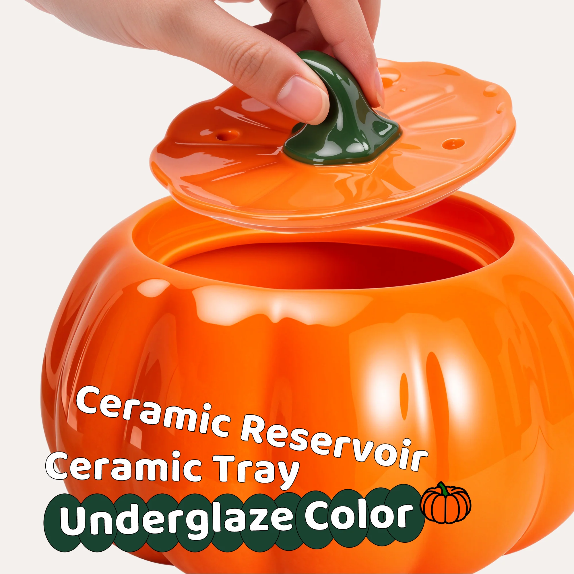 44oz Pumpkin Patch Cat Water Fountain, 44 fl oz