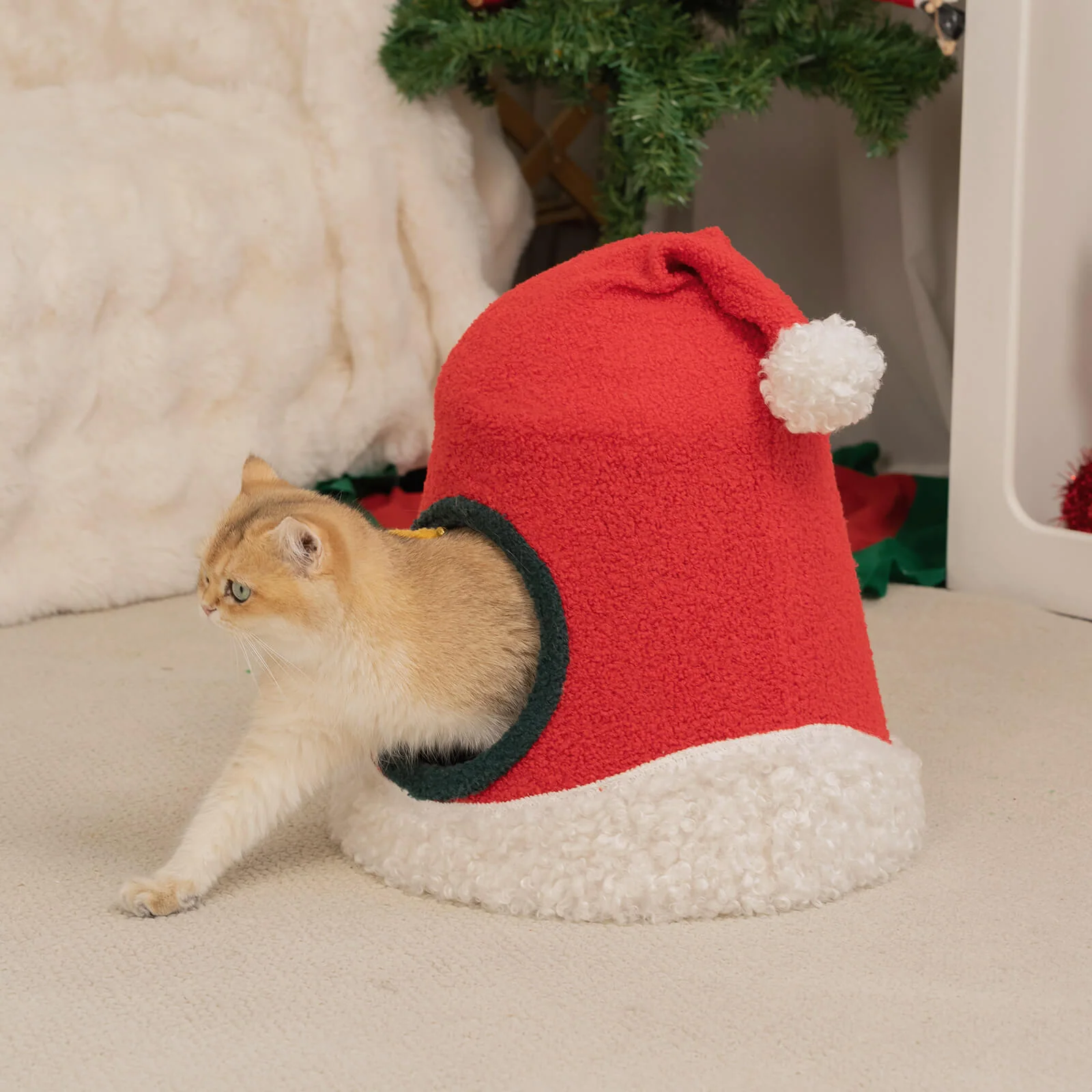 VIP 500 Meow Coins + $44.99 för julen Santa Hat Cat Bed