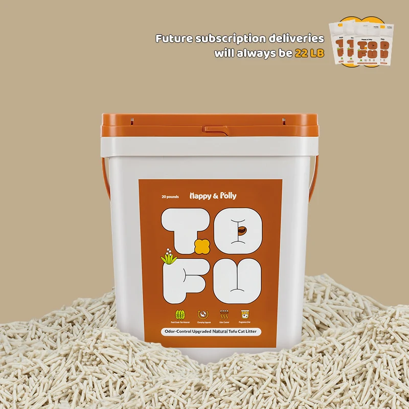 Arena para gatos de tofu de origen vegetal con posos de café y bajo nivel de polvo