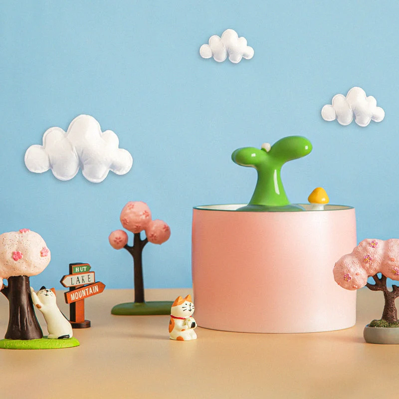 Cat Water Fountain Blind Box with Ceramic Body and Quiet Pump