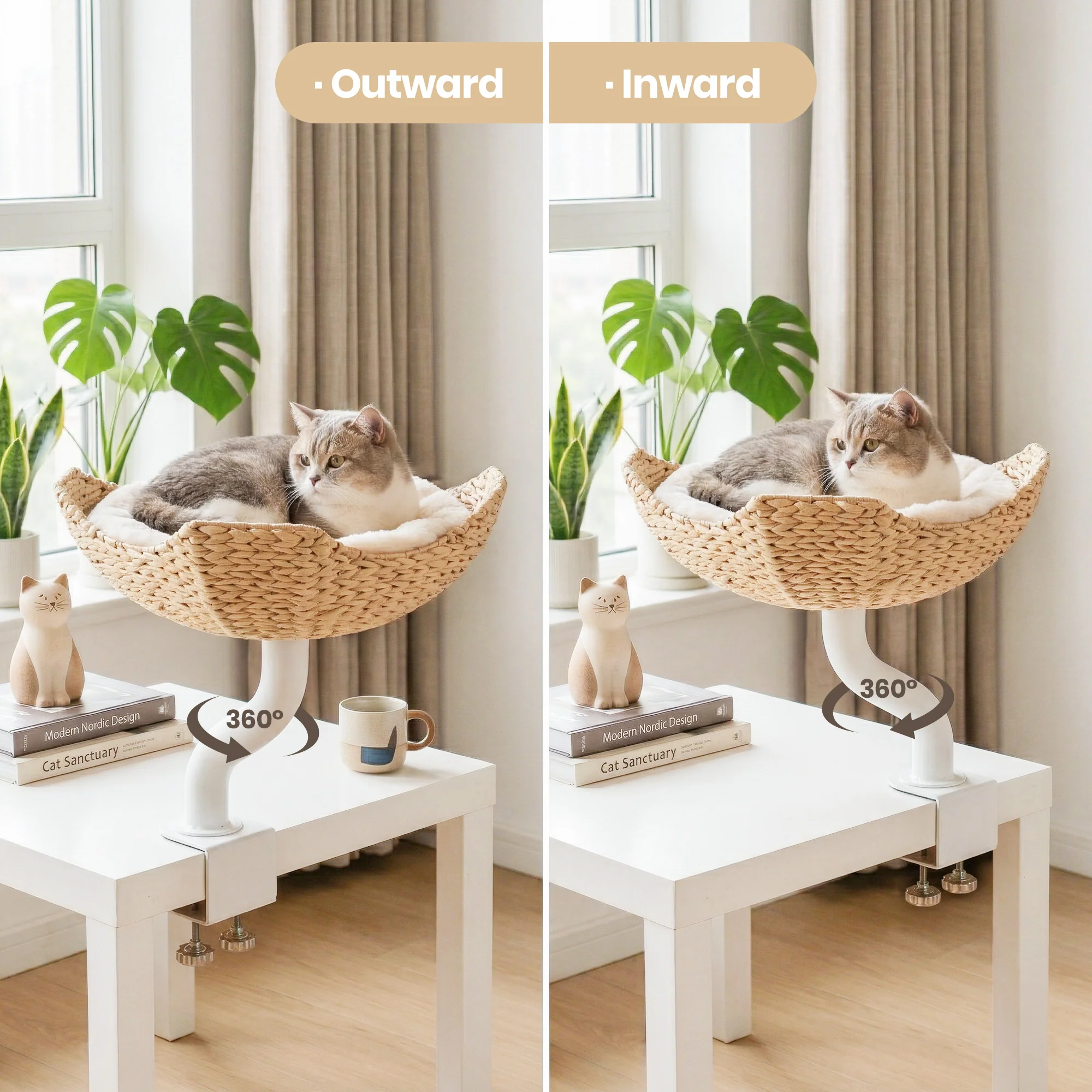Woven Nest Desk Cat Bed