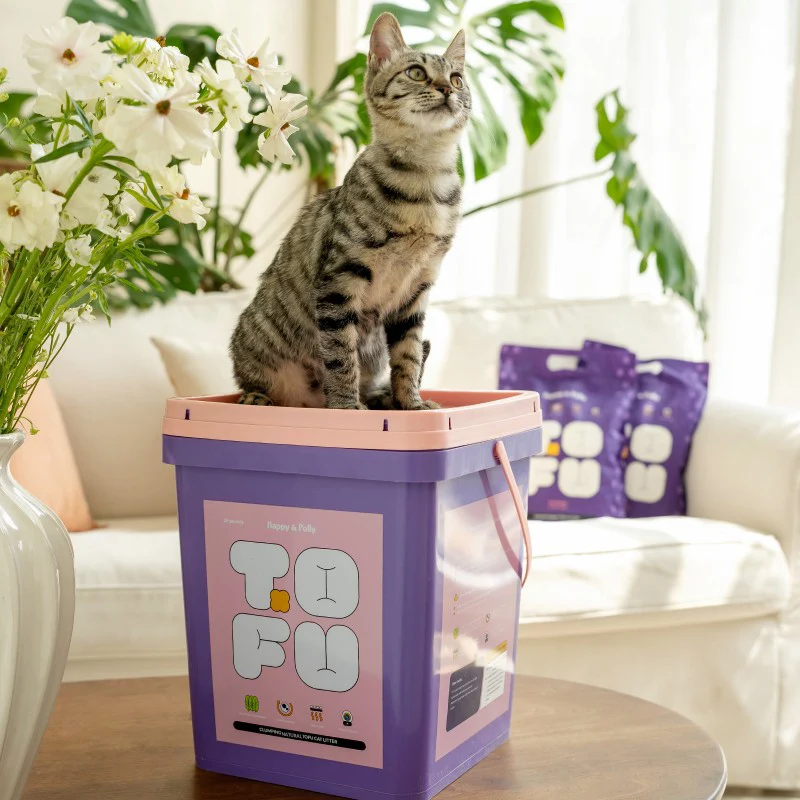 4 Beutel klumpende natürliche Tofu-Katzenstreu (22 lb)