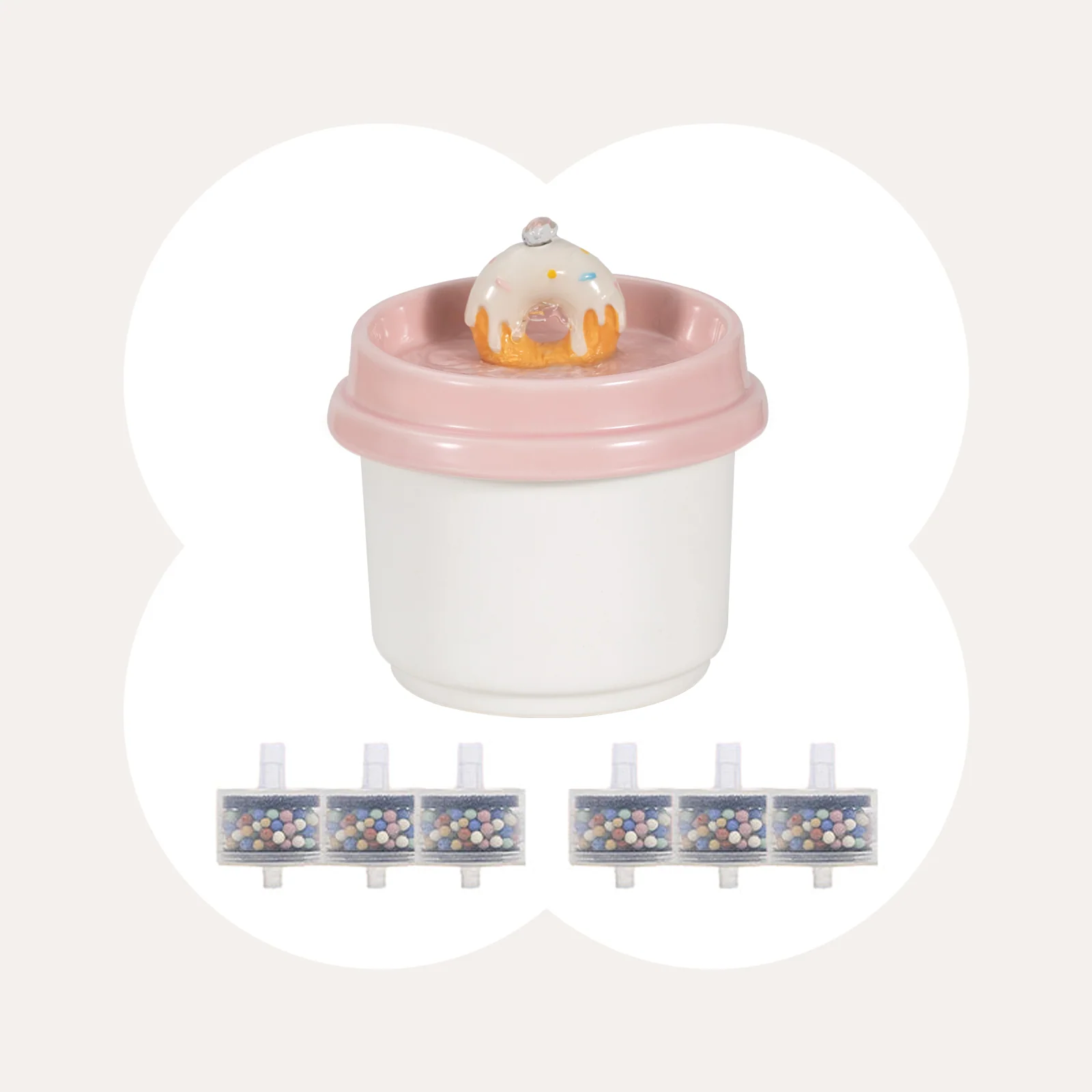 Donut-förmiger Katzen-Trinkbrunnen, 42 oz
