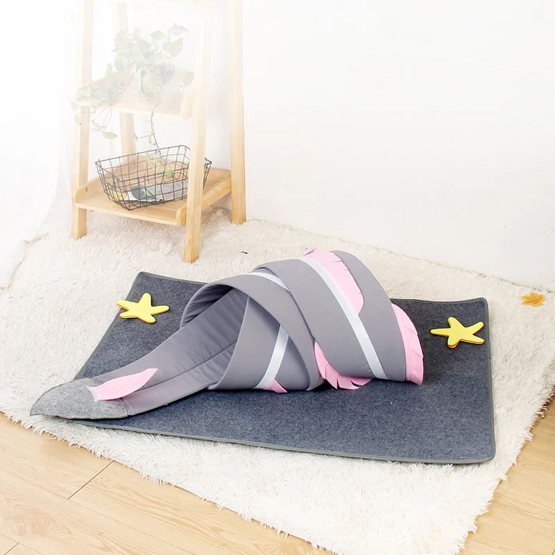 Fish Adventure Cat Sniffing Mat Tunnel for Indoor Play and Scratching